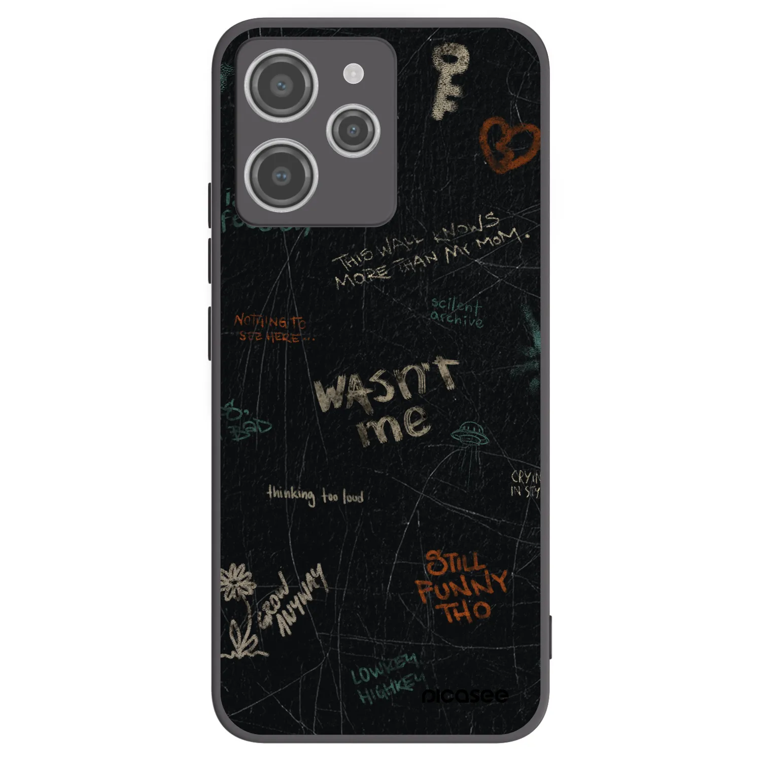 Picasee silikonski črni ovitek za Xiaomi Redmi 12 4G - CONFESSION