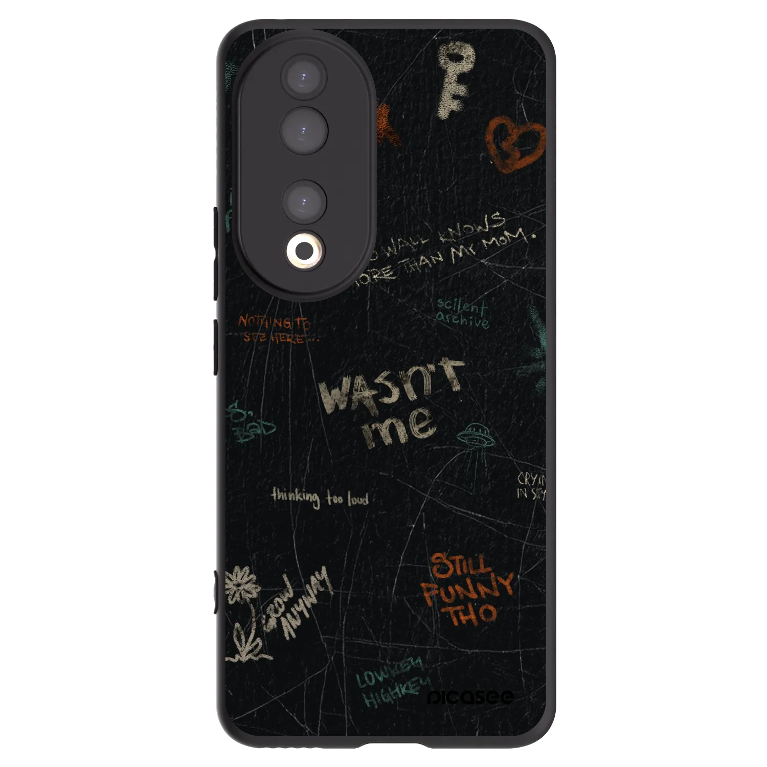 Picasee silikonski črni ovitek za Honor 90 5G - CONFESSION