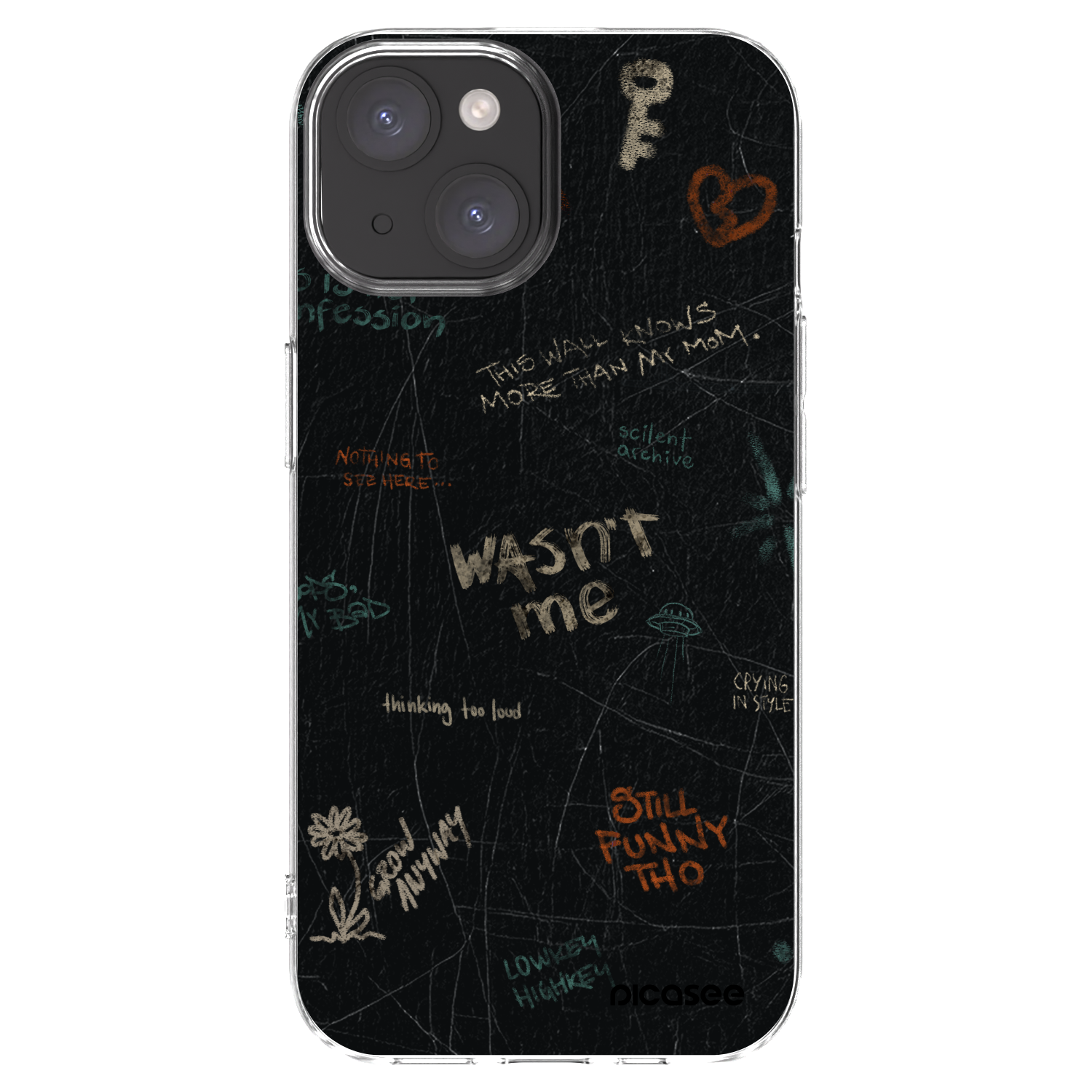 Picasee silikonski prozorni ovitek za Apple iPhone 15 - CONFESSION