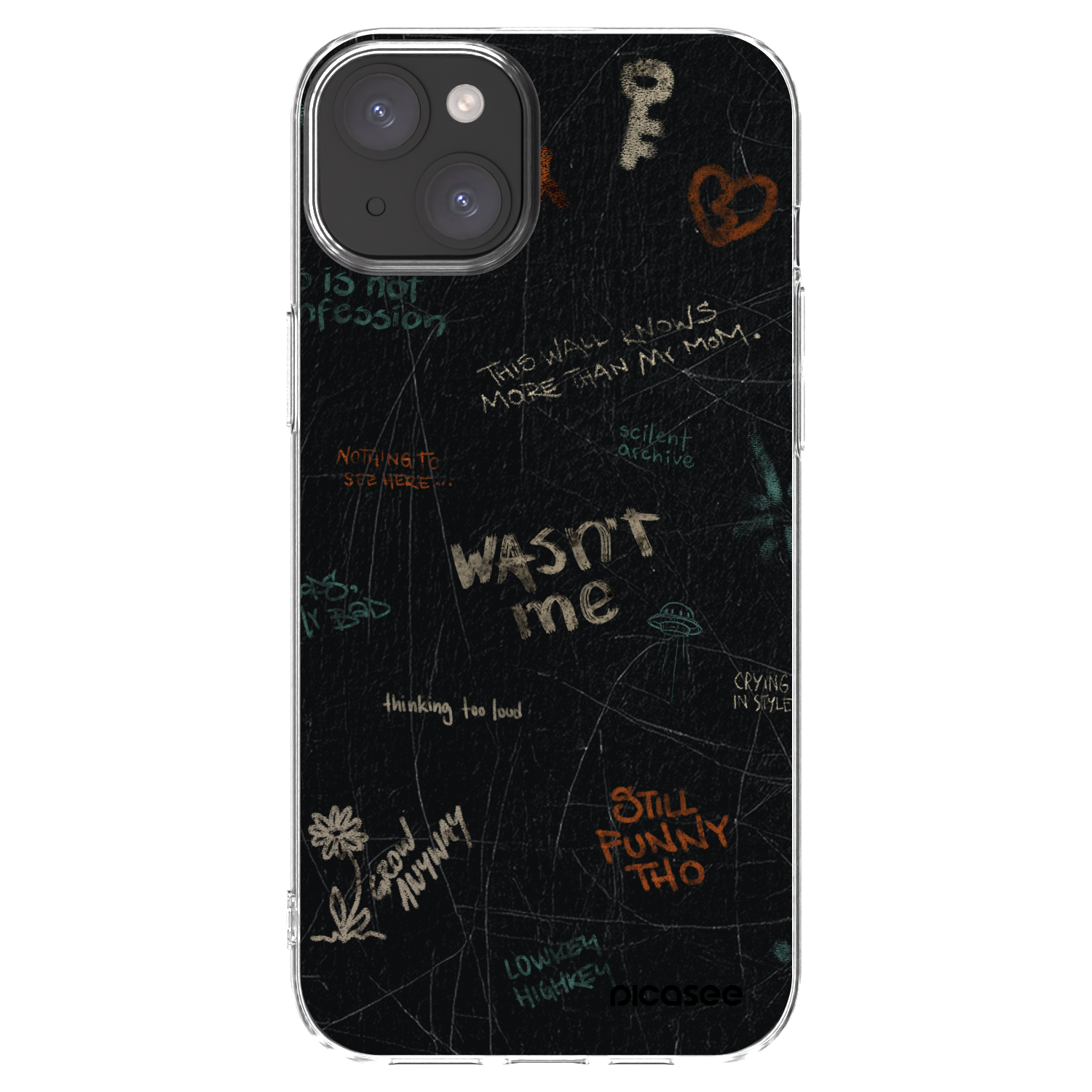Picasee silikonski prozorni ovitek za Apple iPhone 15 Plus - CONFESSION