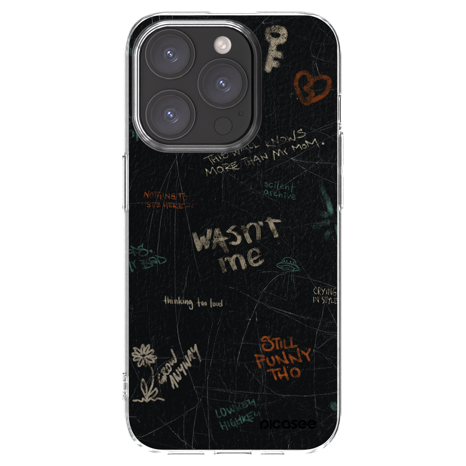 Picasee silikonski prozorni ovitek za Apple iPhone 15 Pro - CONFESSION