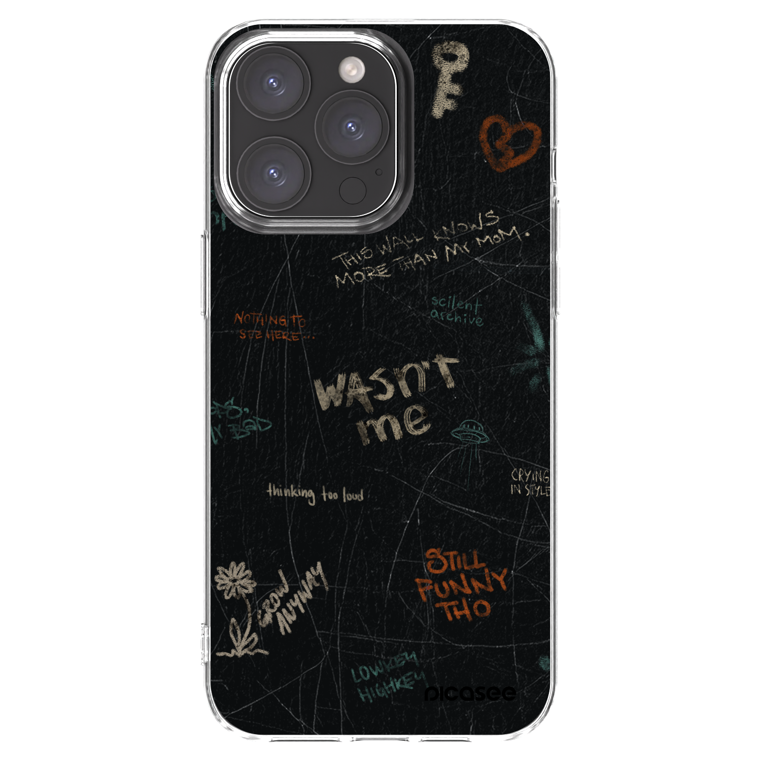 Picasee silikonski prozorni ovitek za Apple iPhone 15 Pro Max - CONFESSION