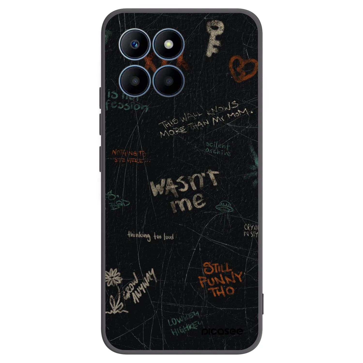 Picasee silikonski črni ovitek za Honor 70 Lite - CONFESSION