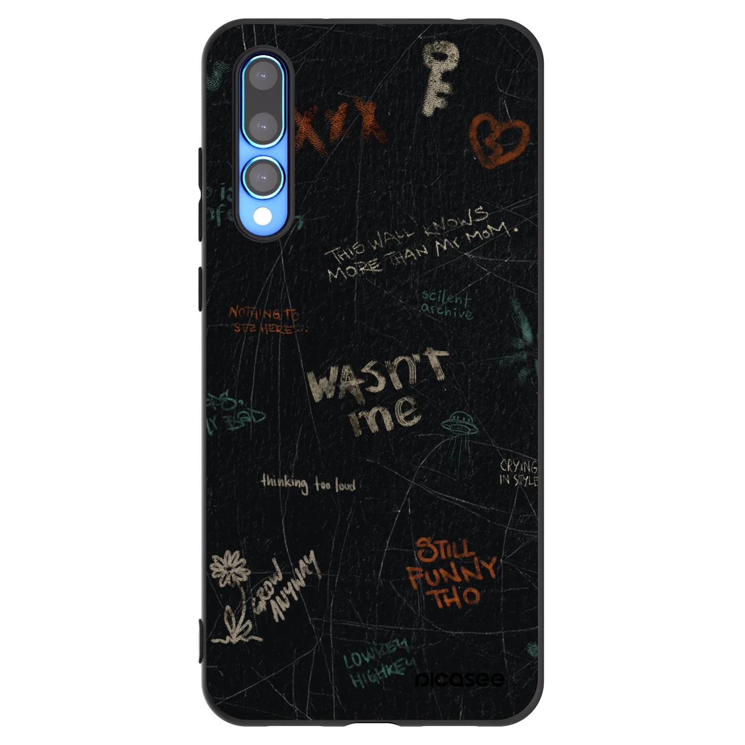 Picasee silikonski črni ovitek za Huawei P20 Pro - CONFESSION