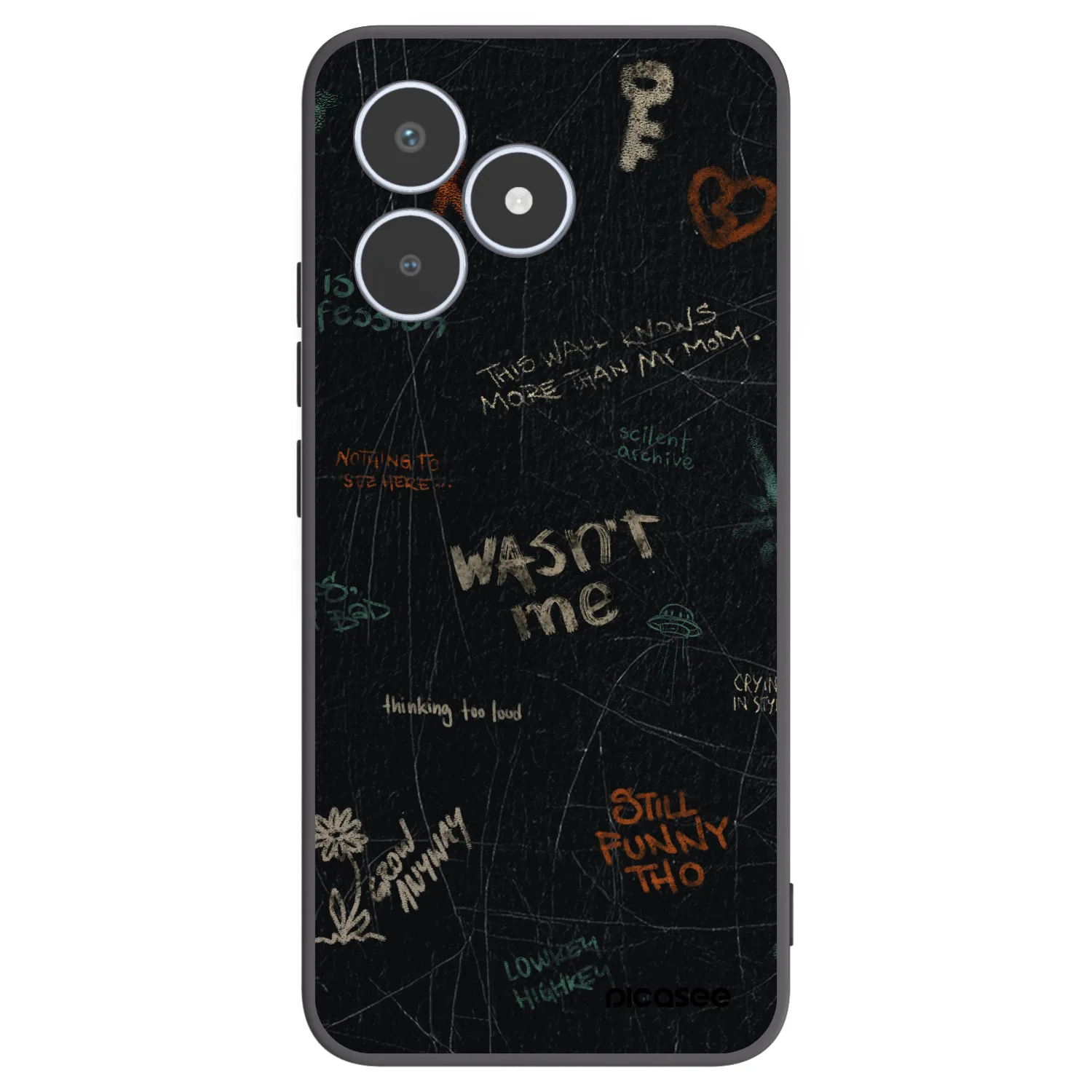 Picasee silikonski črni ovitek za Realme C53 - CONFESSION