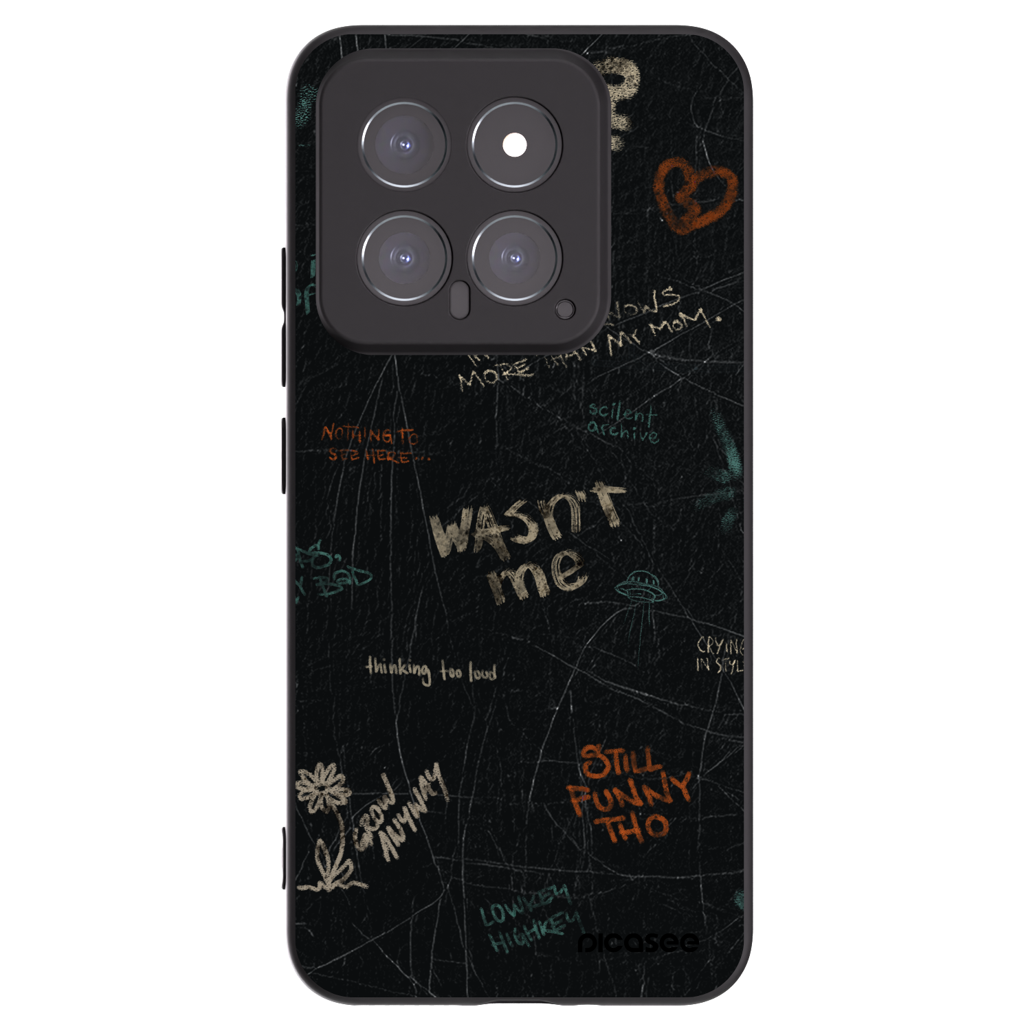 Picasee silikonski črni ovitek za Xiaomi 14 - CONFESSION