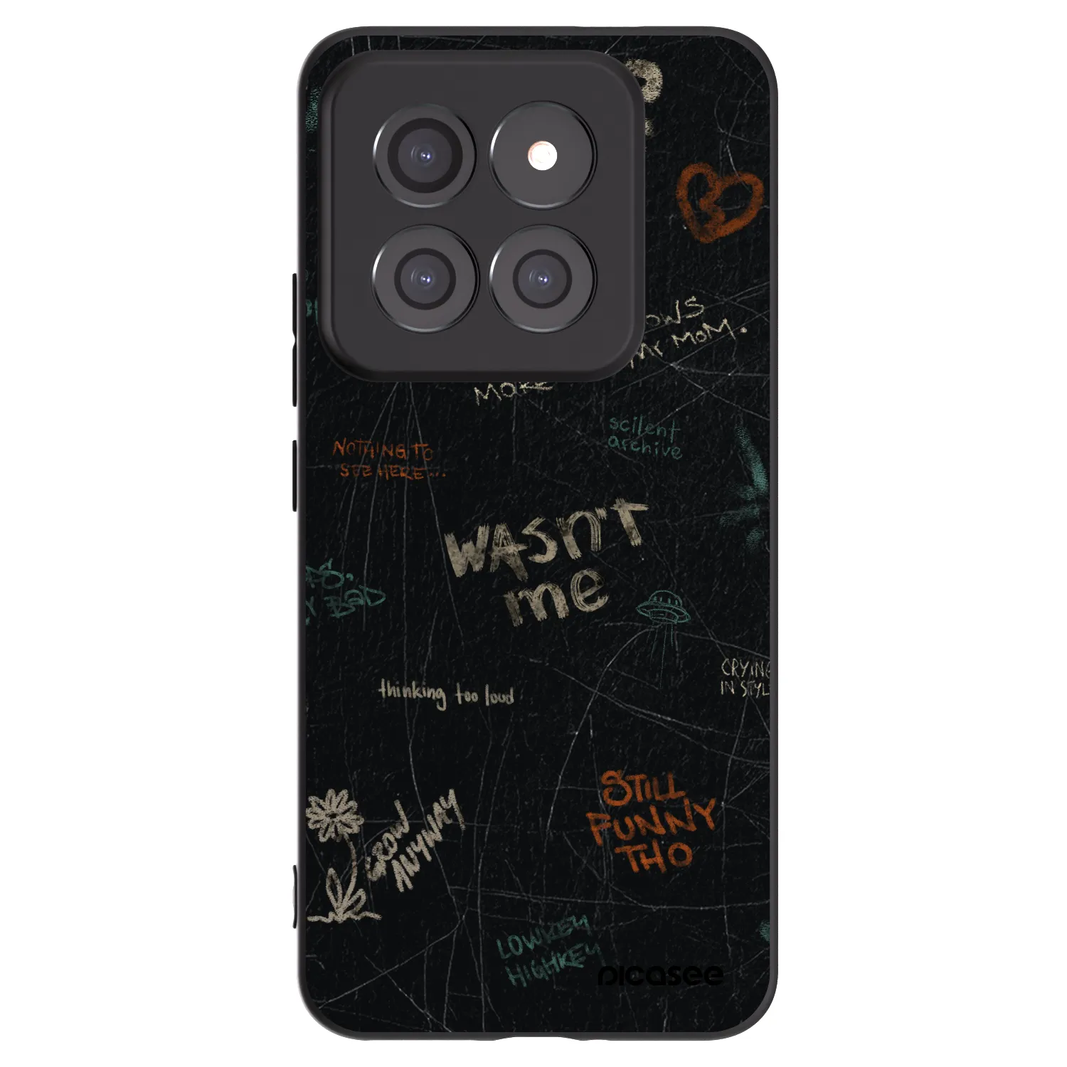 Picasee silikonski črni ovitek za Xiaomi 14 Pro - CONFESSION