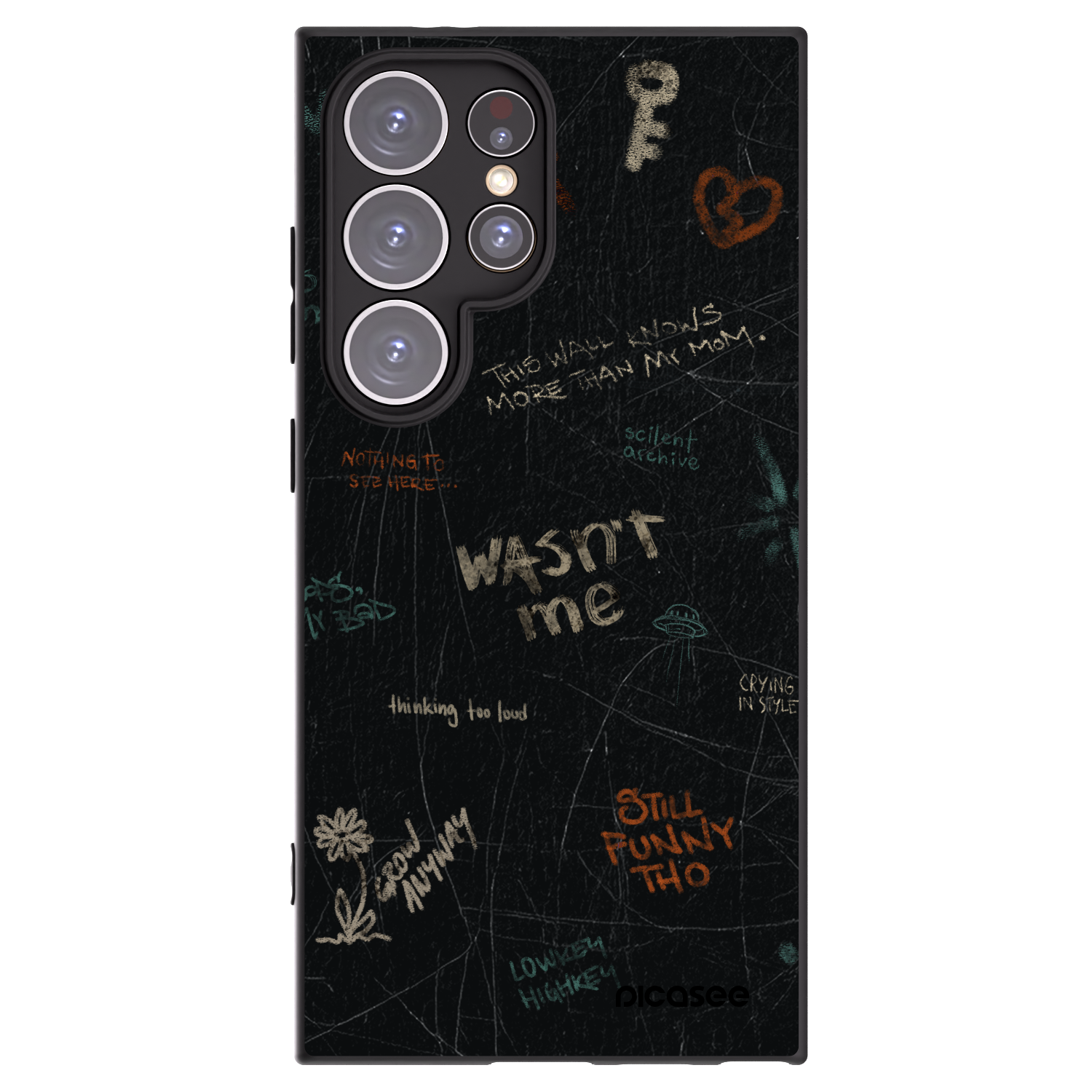 Picasee silikonski črni ovitek za Samsung Galaxy S24 Ultra S928B 5G - CONFESSION