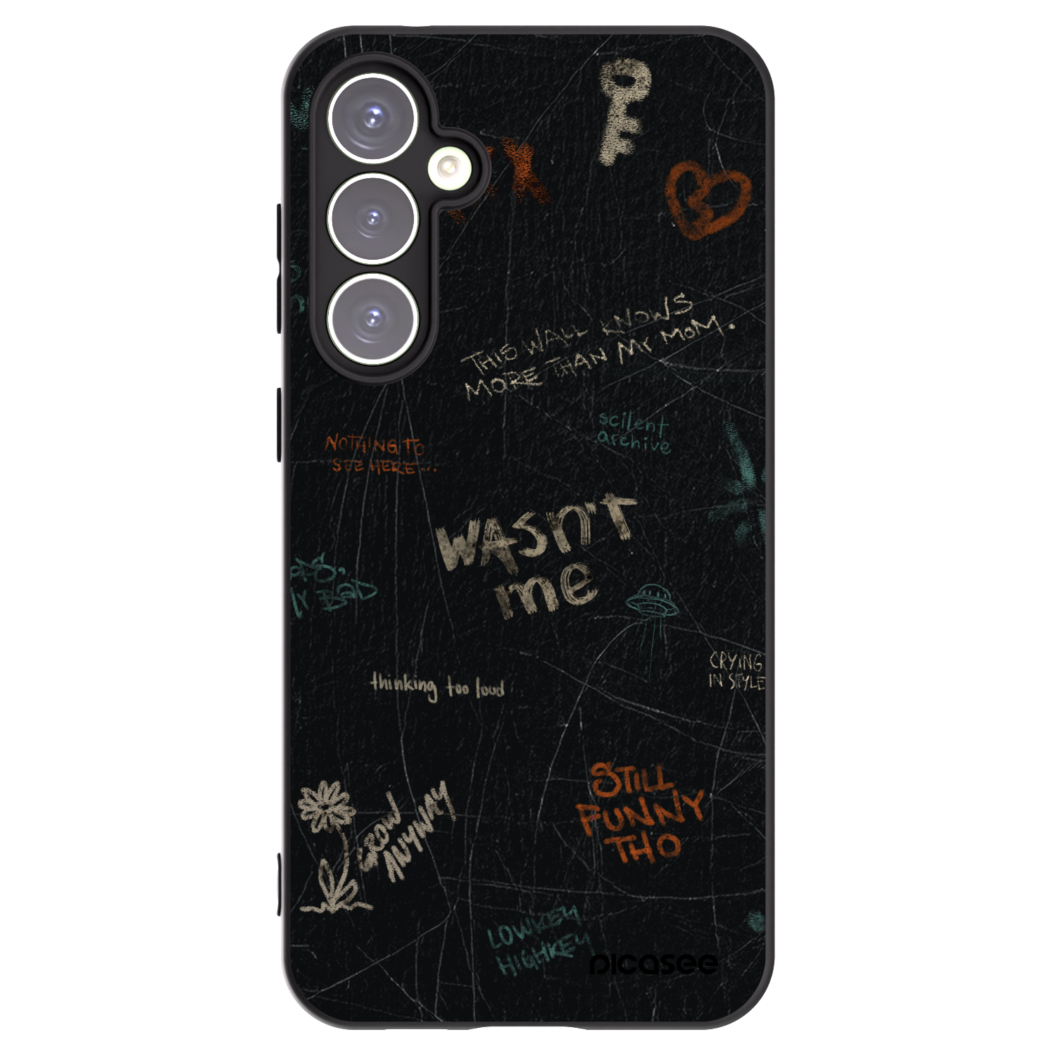 Picasee silikonski črni ovitek za Samsung Galaxy S23 FE S711B - CONFESSION