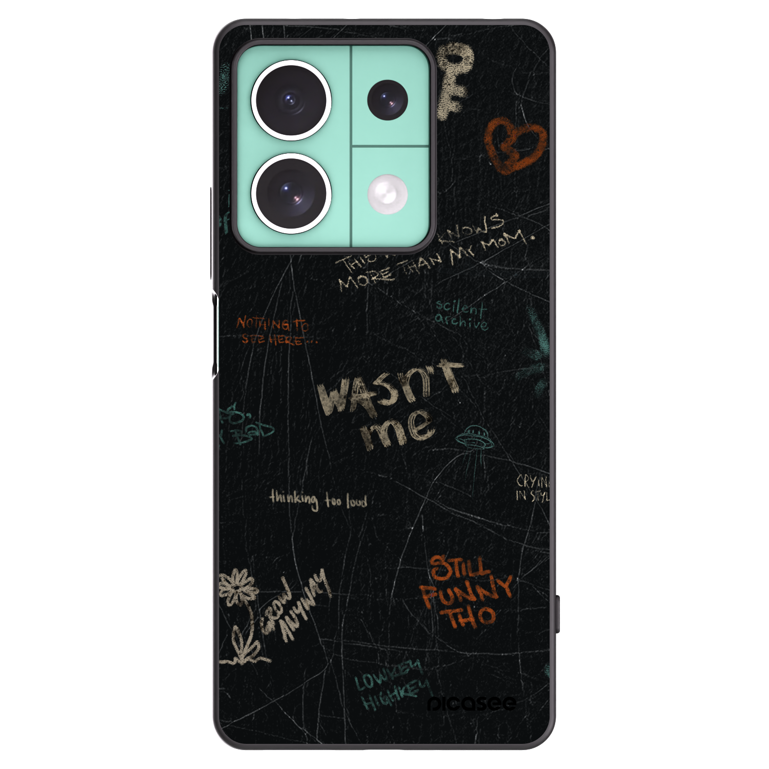 Picasee silikonski črni ovitek za Xiaomi Redmi Note 13 5G - CONFESSION
