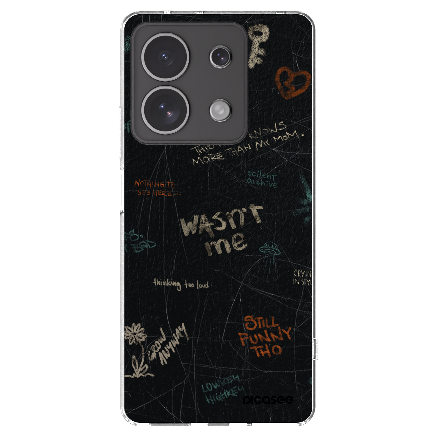 Picasee silikonski prozorni ovitek za Xiaomi Redmi Note 13 4G - CONFESSION