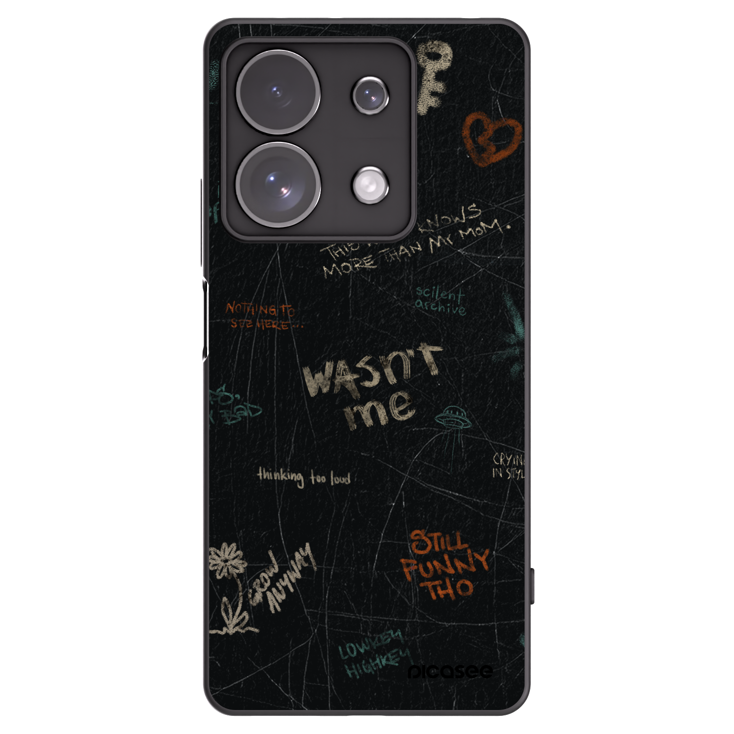 Picasee silikonski črni ovitek za Xiaomi Redmi Note 13 Pro 4G - CONFESSION