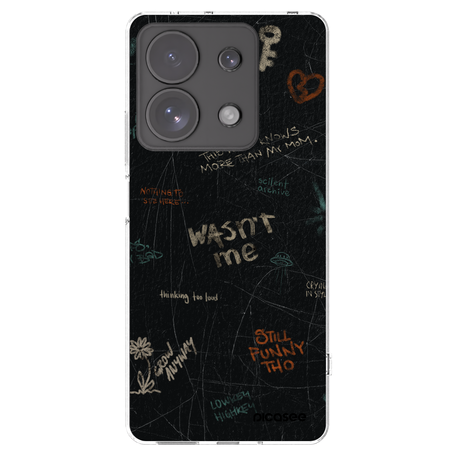 Picasee silikonski prozorni ovitek za Xiaomi Redmi Note 13 Pro 4G - CONFESSION