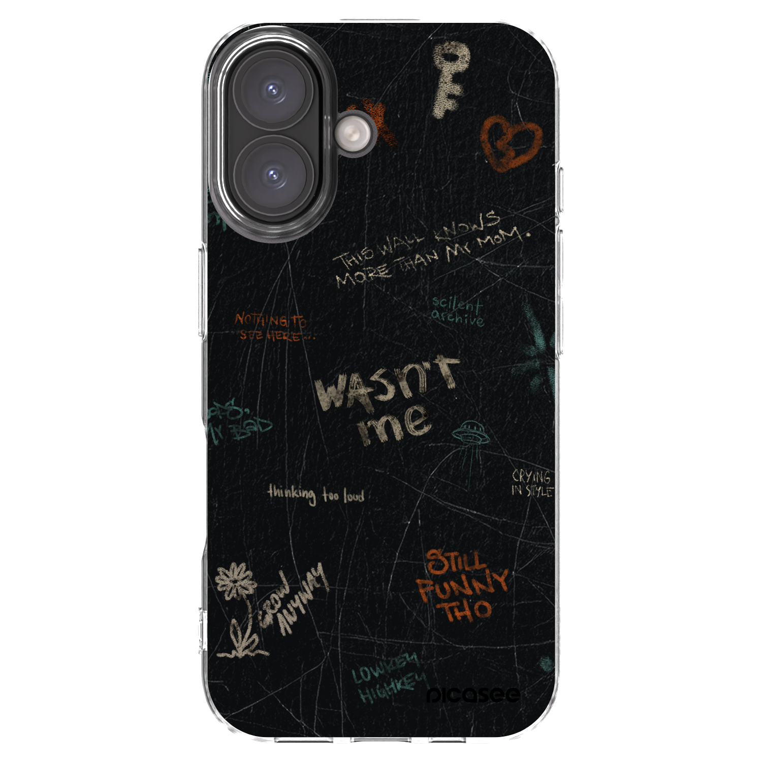 Picasee silikonski prozorni ovitek za Apple iPhone 16 - CONFESSION