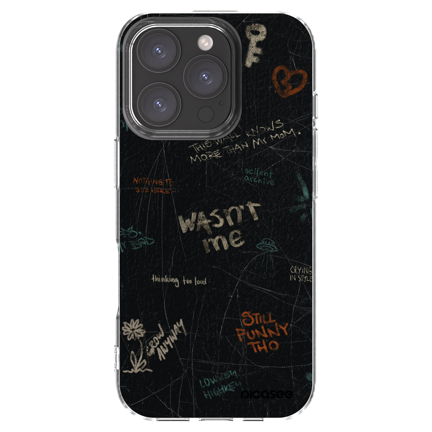 Picasee silikonski prozorni ovitek za Apple iPhone 16 Pro - CONFESSION