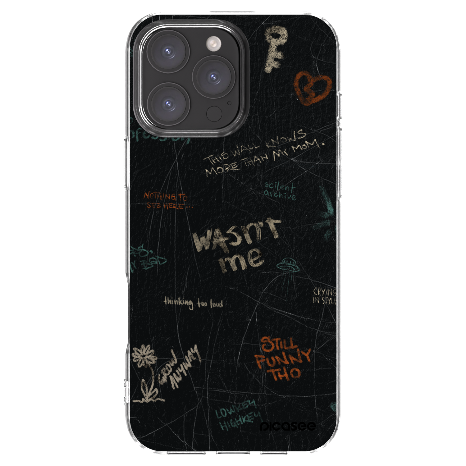 Picasee silikonski prozorni ovitek za Apple iPhone 16 Pro Max - CONFESSION