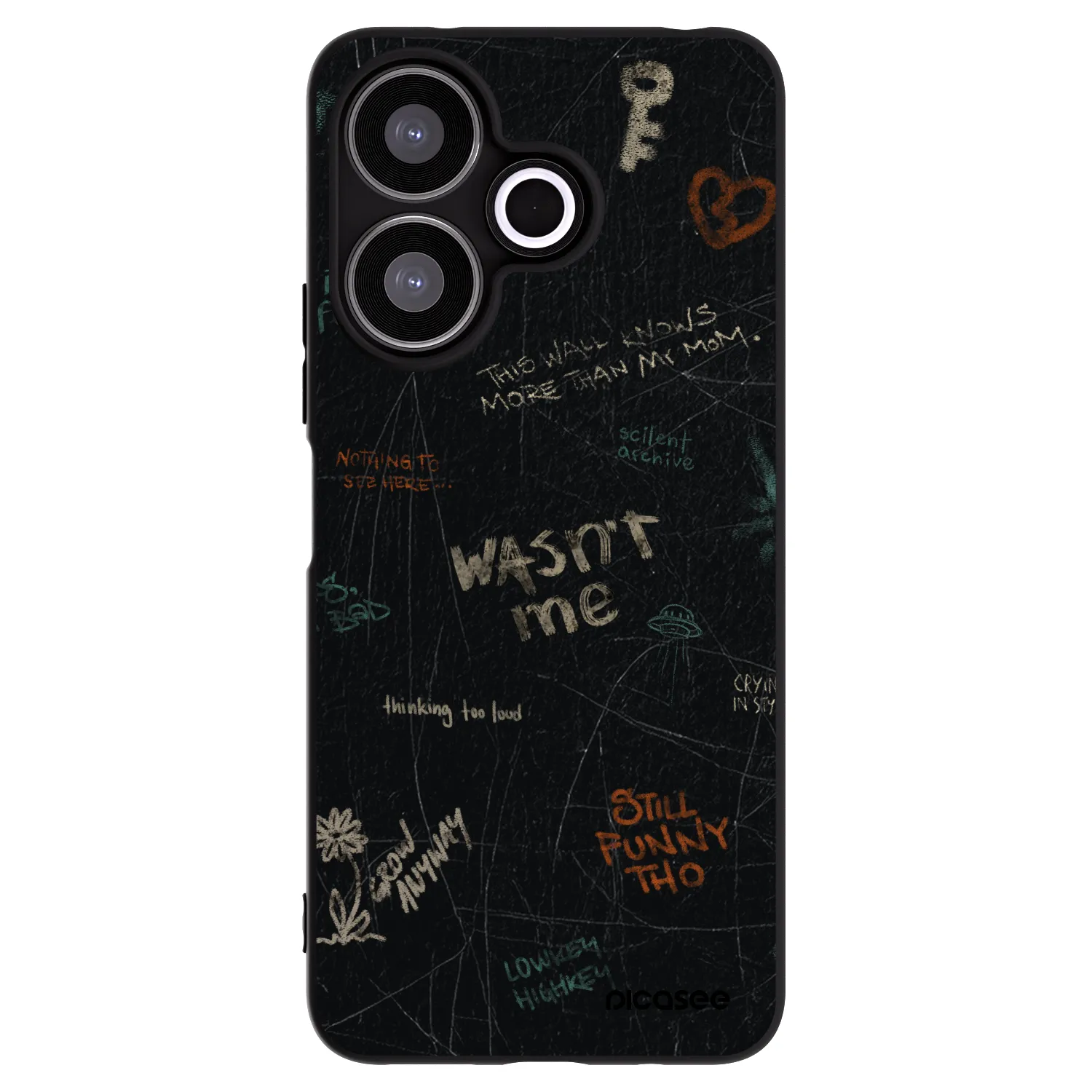 Picasee silikonski črni ovitek za Xiaomi Redmi 13 4G - CONFESSION