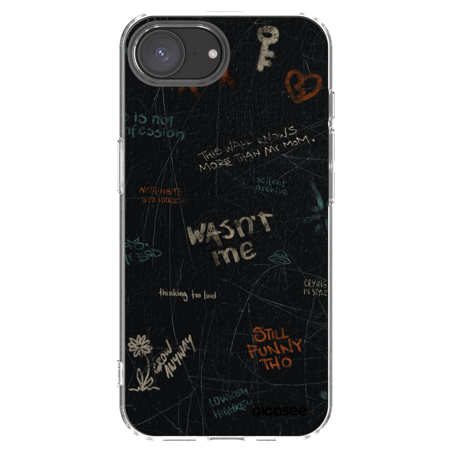 Picasee silikonski prozorni ovitek za Apple iPhone 16e - CONFESSION