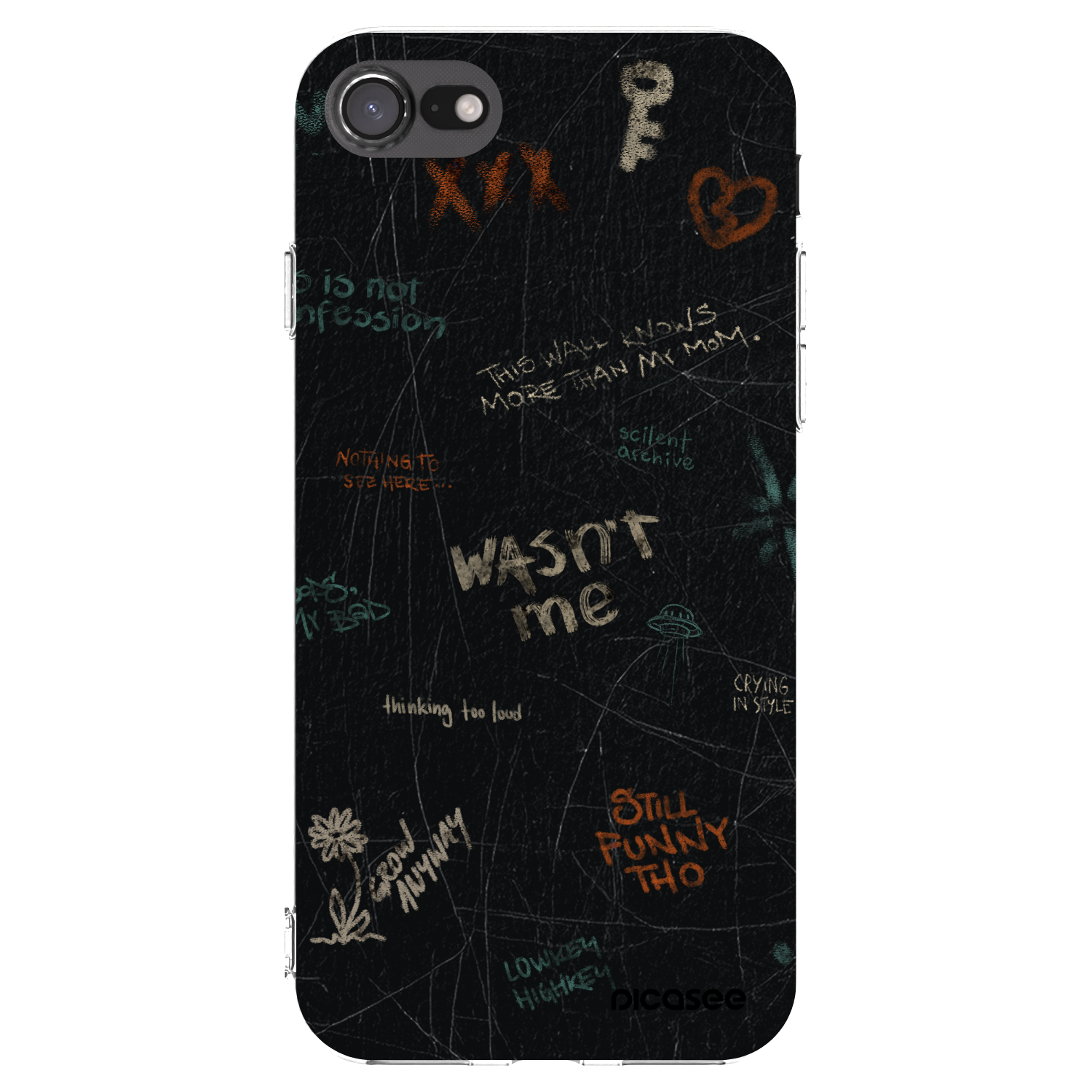 Picasee silikonski prozorni ovitek za Apple iPhone 7 - CONFESSION