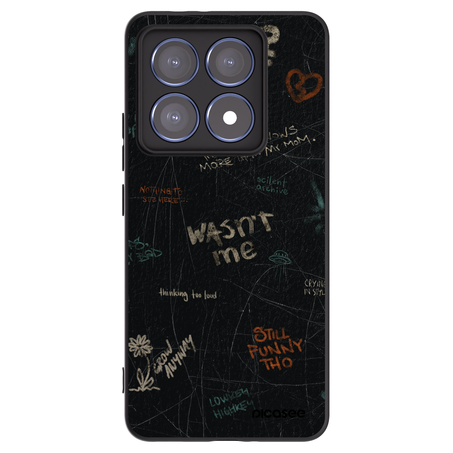 Picasee silikonski črni ovitek za Xiaomi 14T Pro - CONFESSION