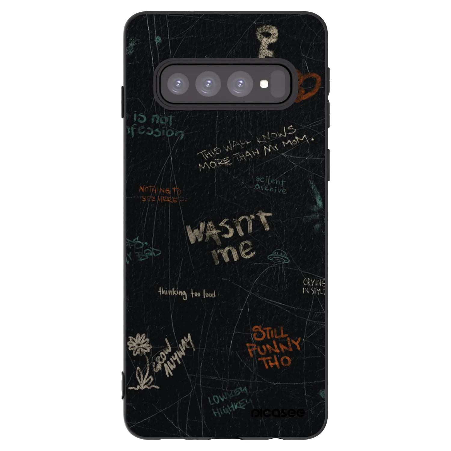 Picasee silikonski črni ovitek za Samsung Galaxy S10 G973 - CONFESSION