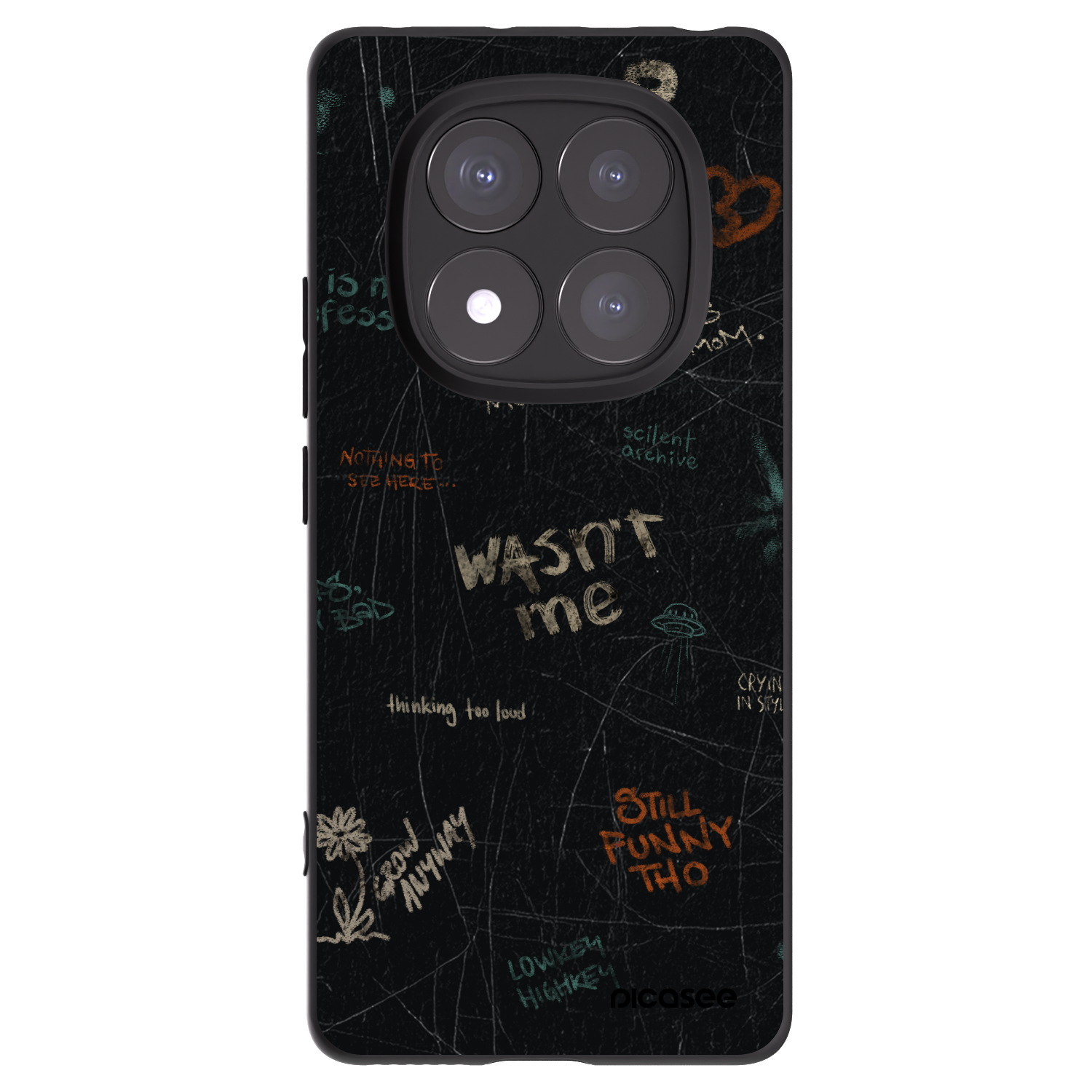 Picasee silikonski črni ovitek za Xiaomi Redmi Note 14 Pro+ 5G - CONFESSION