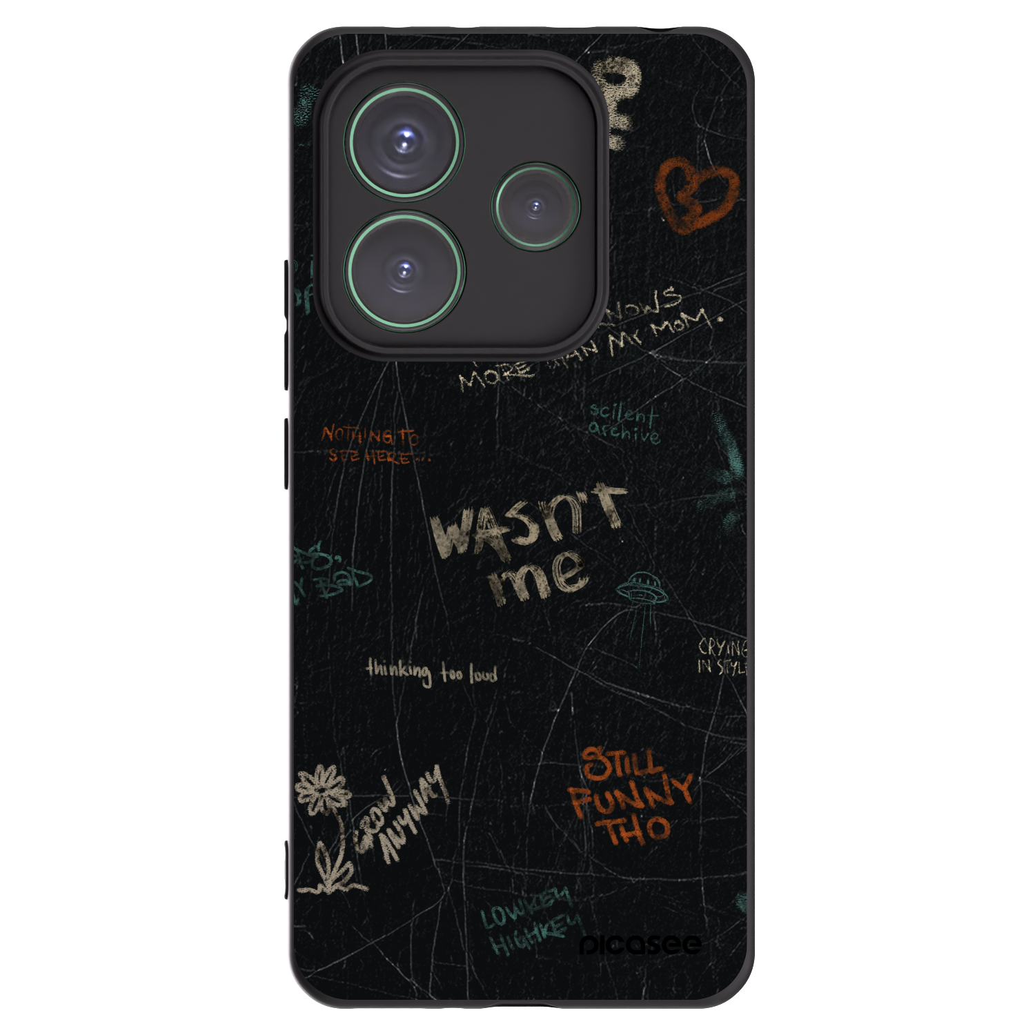 Picasee silikonski črni ovitek za Xiaomi Redmi Note 14 5G - CONFESSION