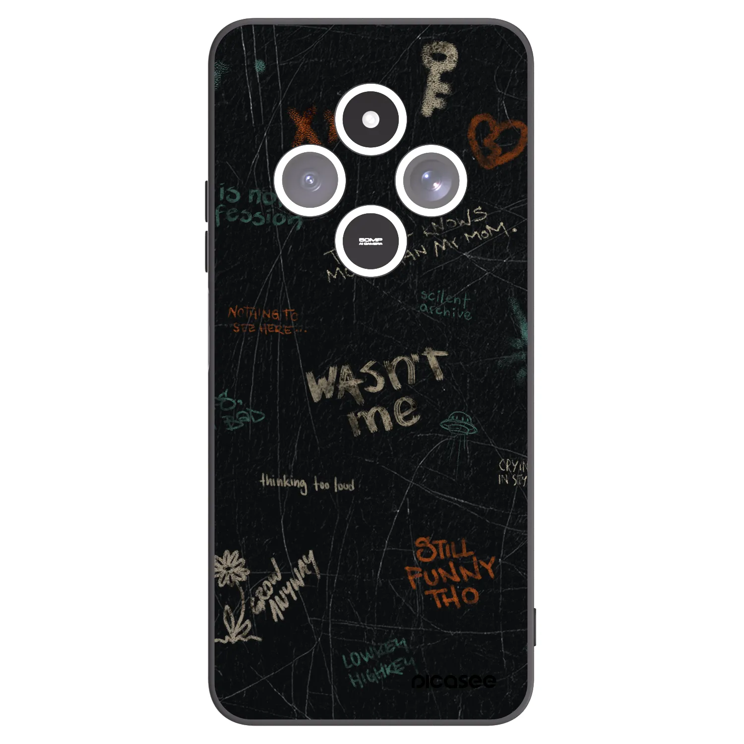 Picasee silikonski črni ovitek za Xiaomi Redmi 14C - CONFESSION