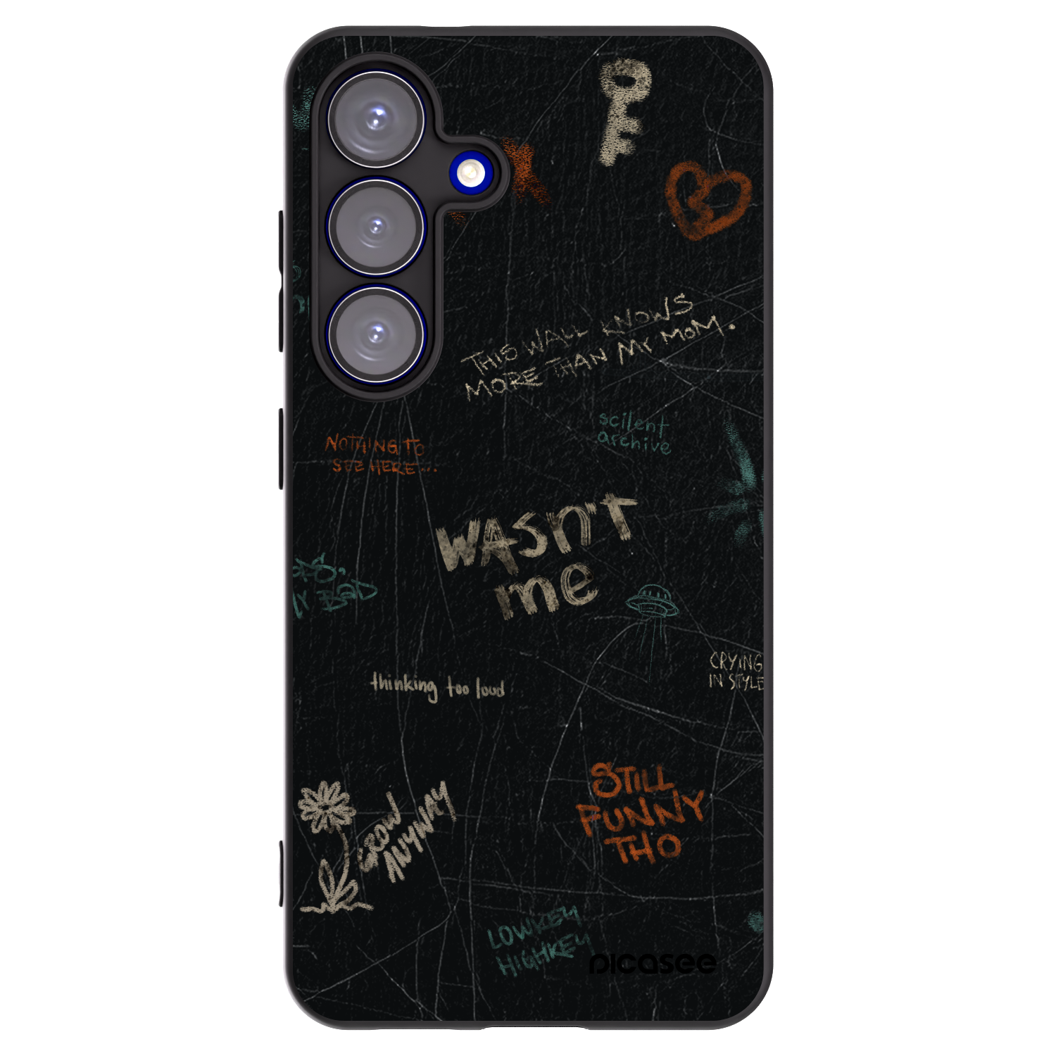 Picasee silikonski črni ovitek za Samsung Galaxy S25 5G - CONFESSION