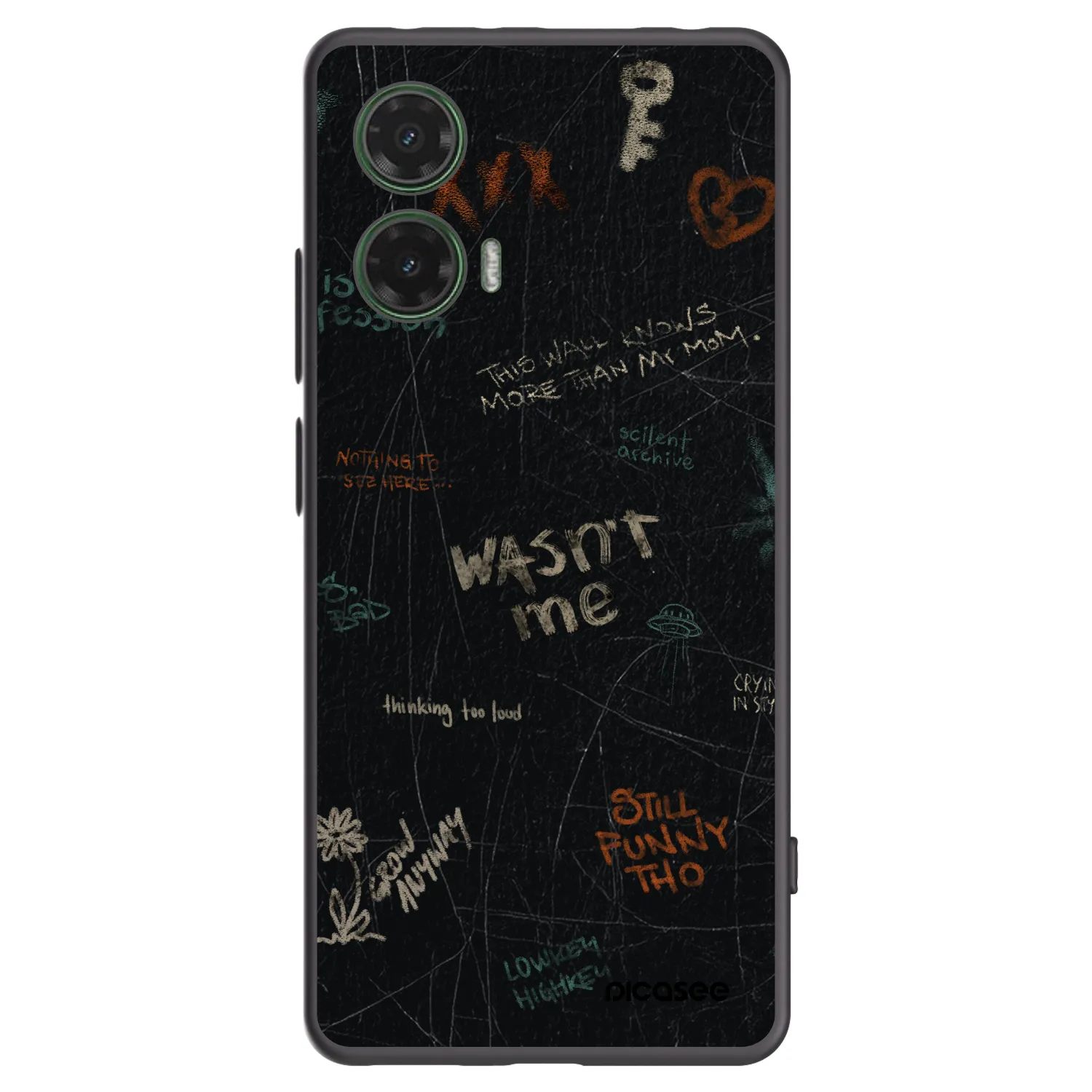 Picasee silikonski črni ovitek za Motorola Moto G35 5G - CONFESSION