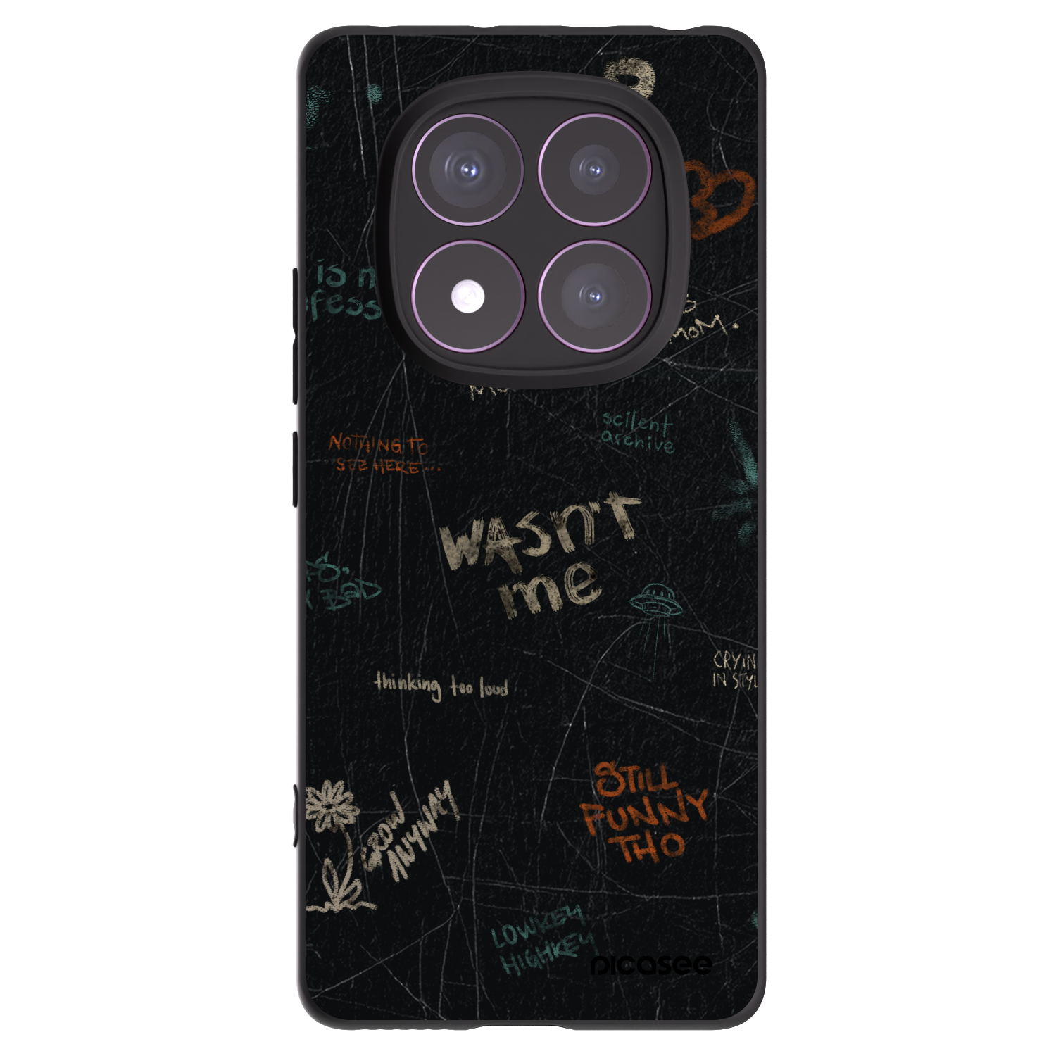 Picasee silikonski črni ovitek za Xiaomi Redmi Note 14 Pro 4G - CONFESSION