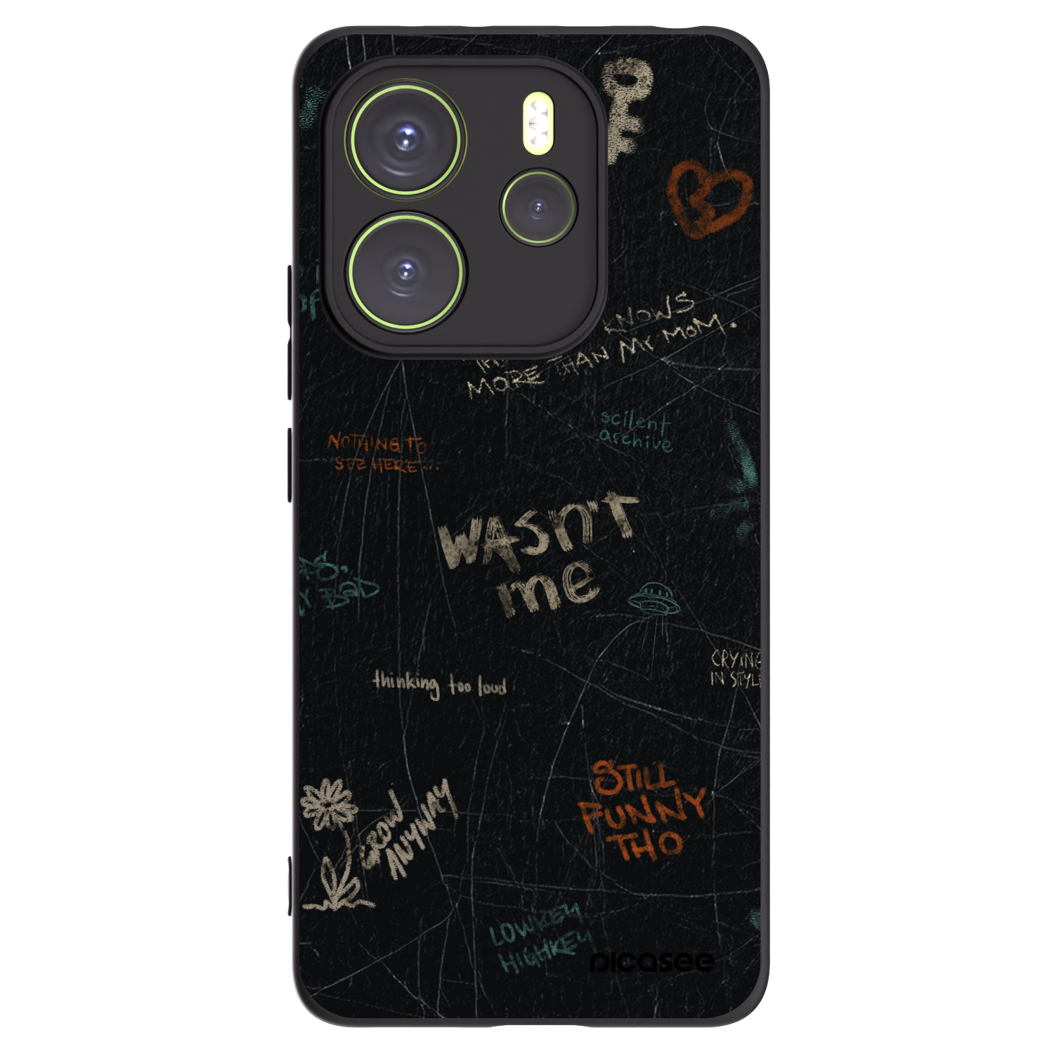 Picasee silikonski črni ovitek za Xiaomi Redmi Note 14 4G - CONFESSION
