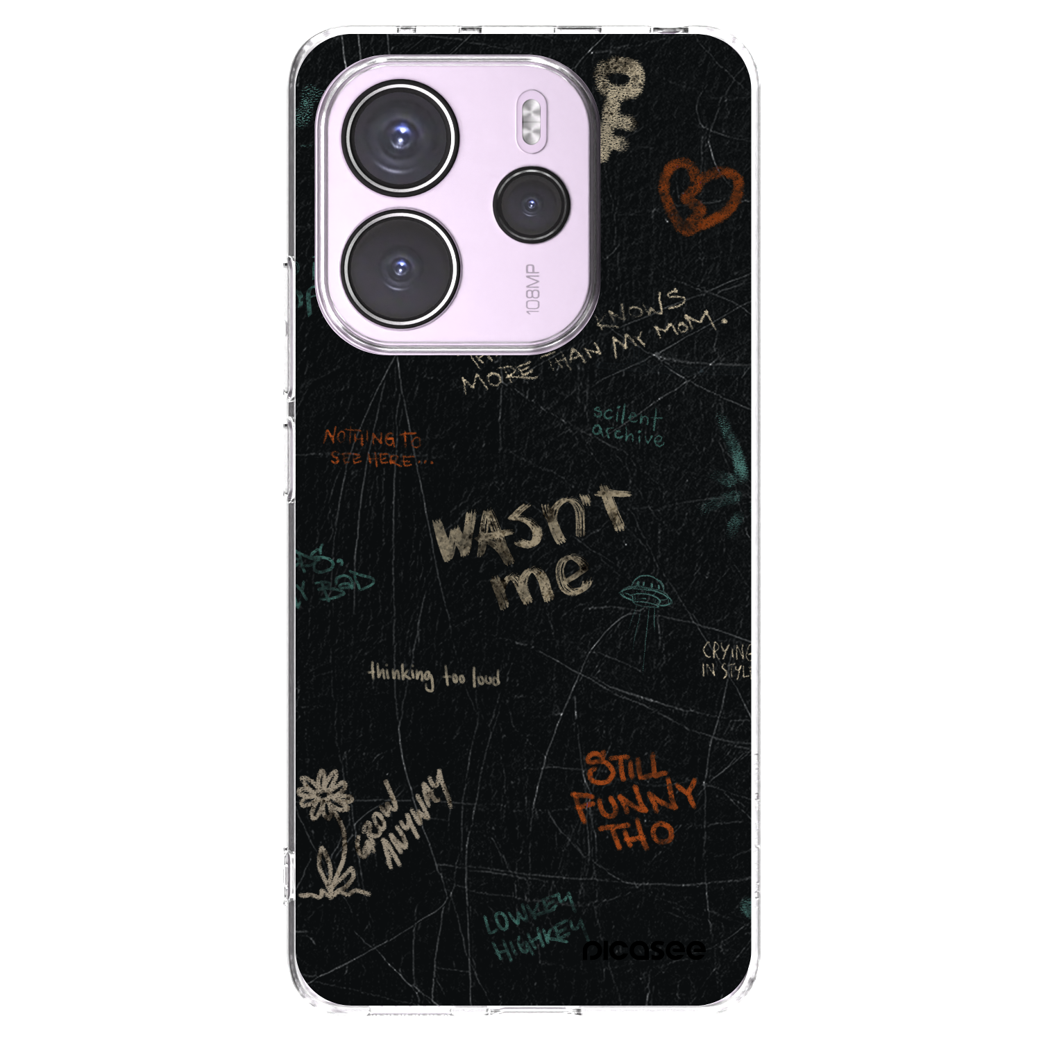 Picasee silikonski prozorni ovitek za Xiaomi Redmi Note 14 4G - CONFESSION