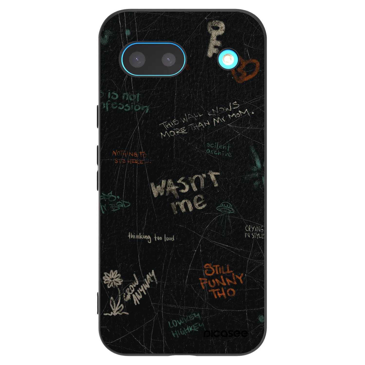 Picasee silikonski črni ovitek za Google Pixel 8a - CONFESSION