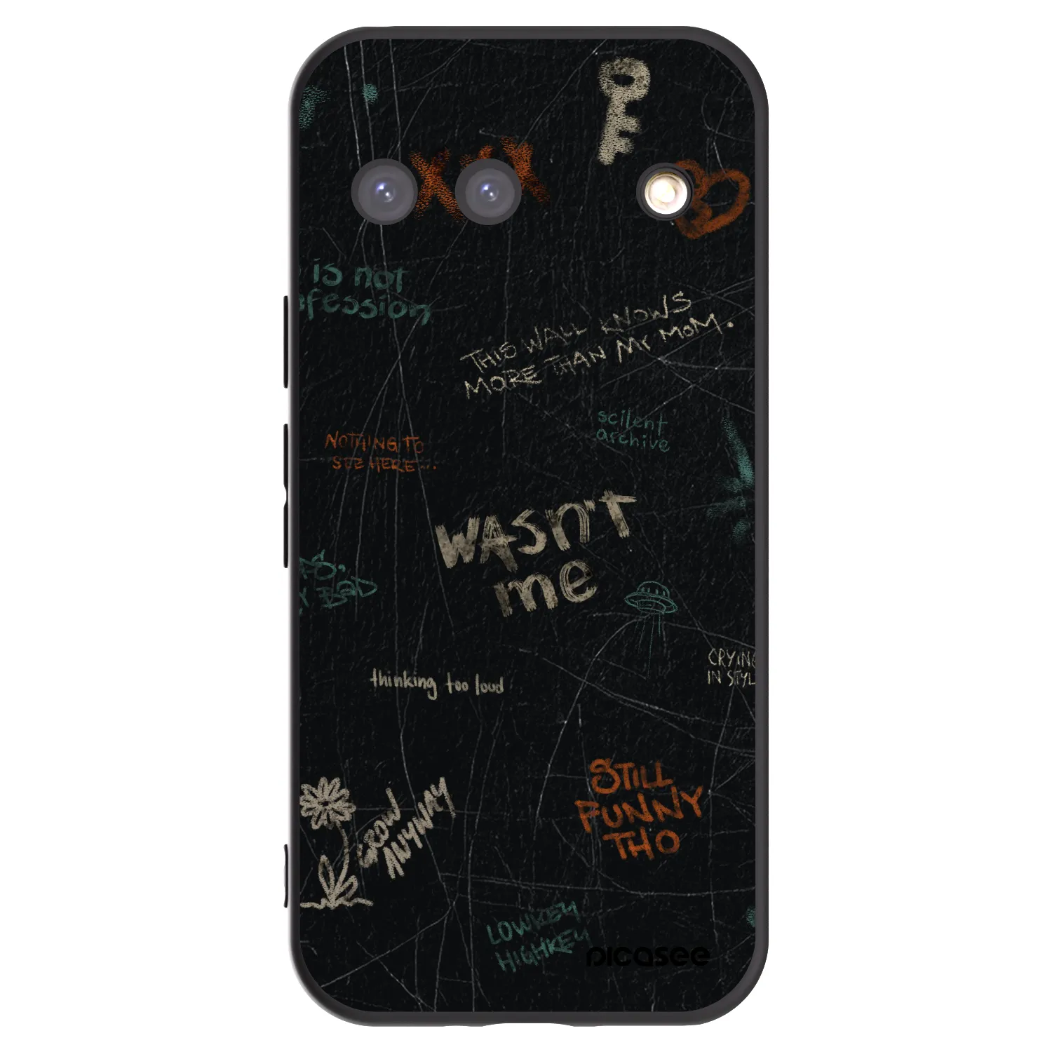 Picasee silikonski črni ovitek za Google Pixel 9 - CONFESSION