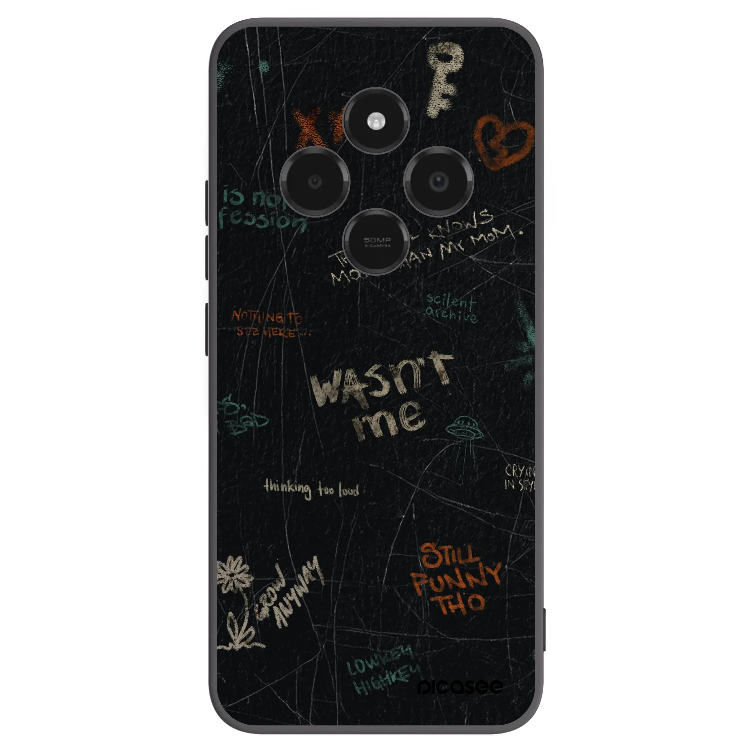 Picasee silikonski črni ovitek za Xiaomi Poco C75 - CONFESSION