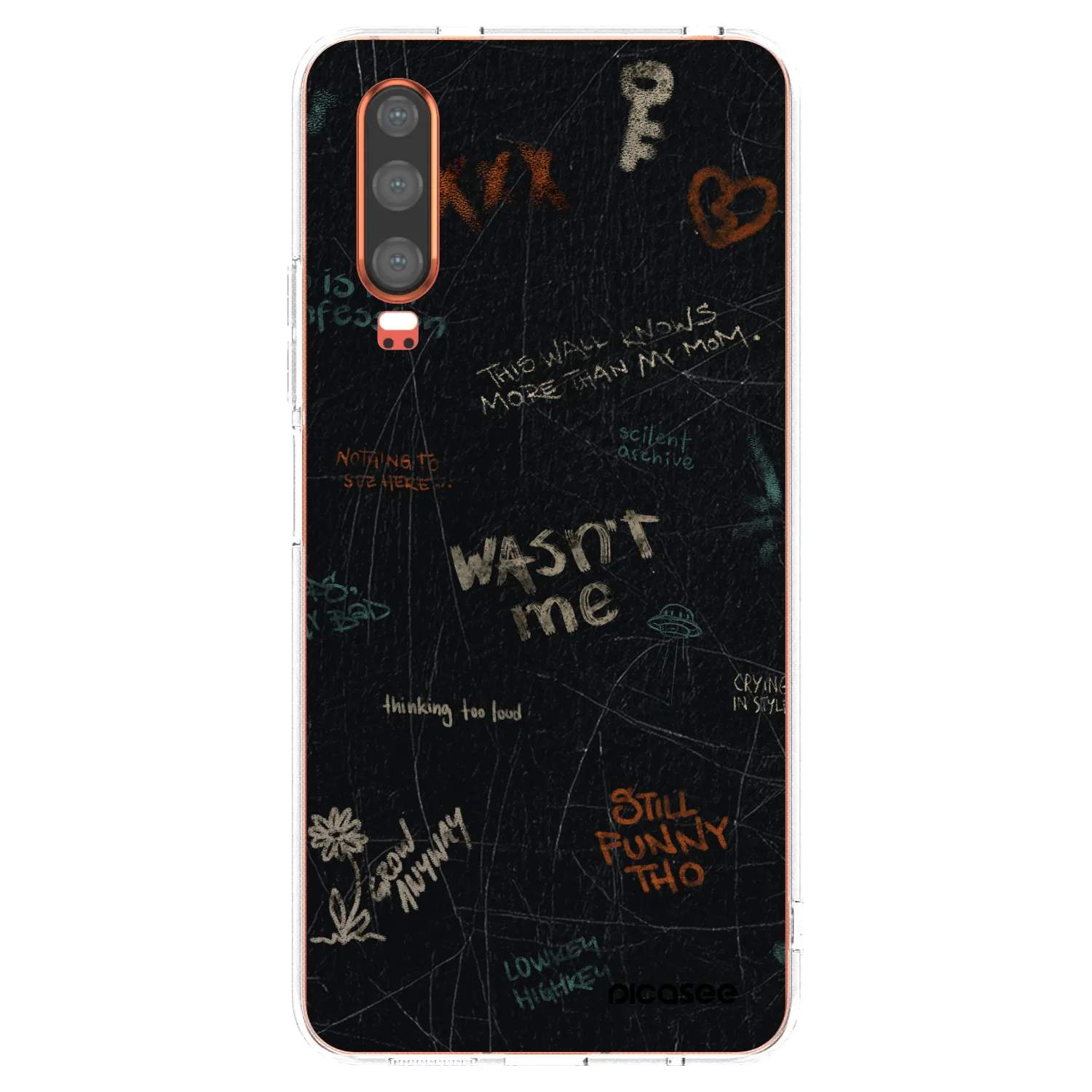 Picasee silikonski prozorni ovitek za Huawei P30 - CONFESSION
