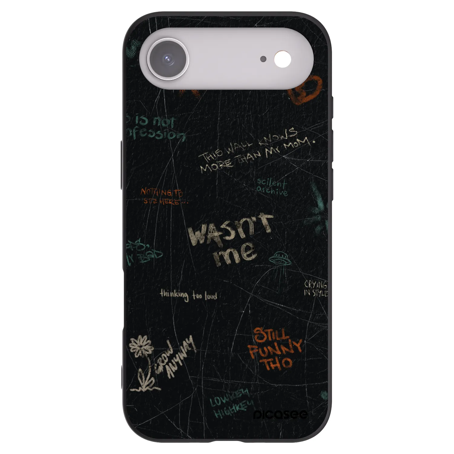 Picasee silikonski črni ovitek za Apple iPhone Air - CONFESSION