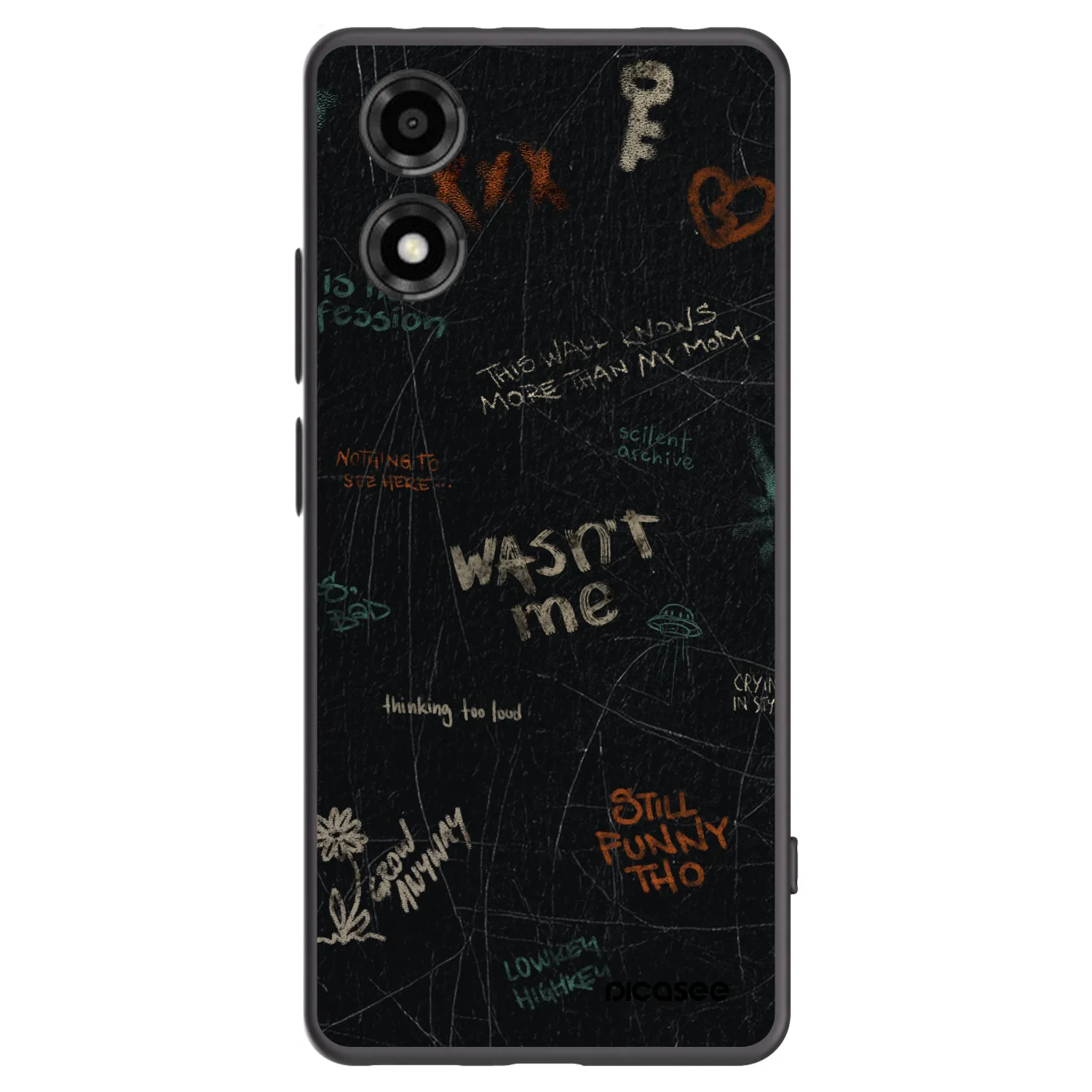 Picasee silikonski črni ovitek za Motorola Moto E14 - CONFESSION