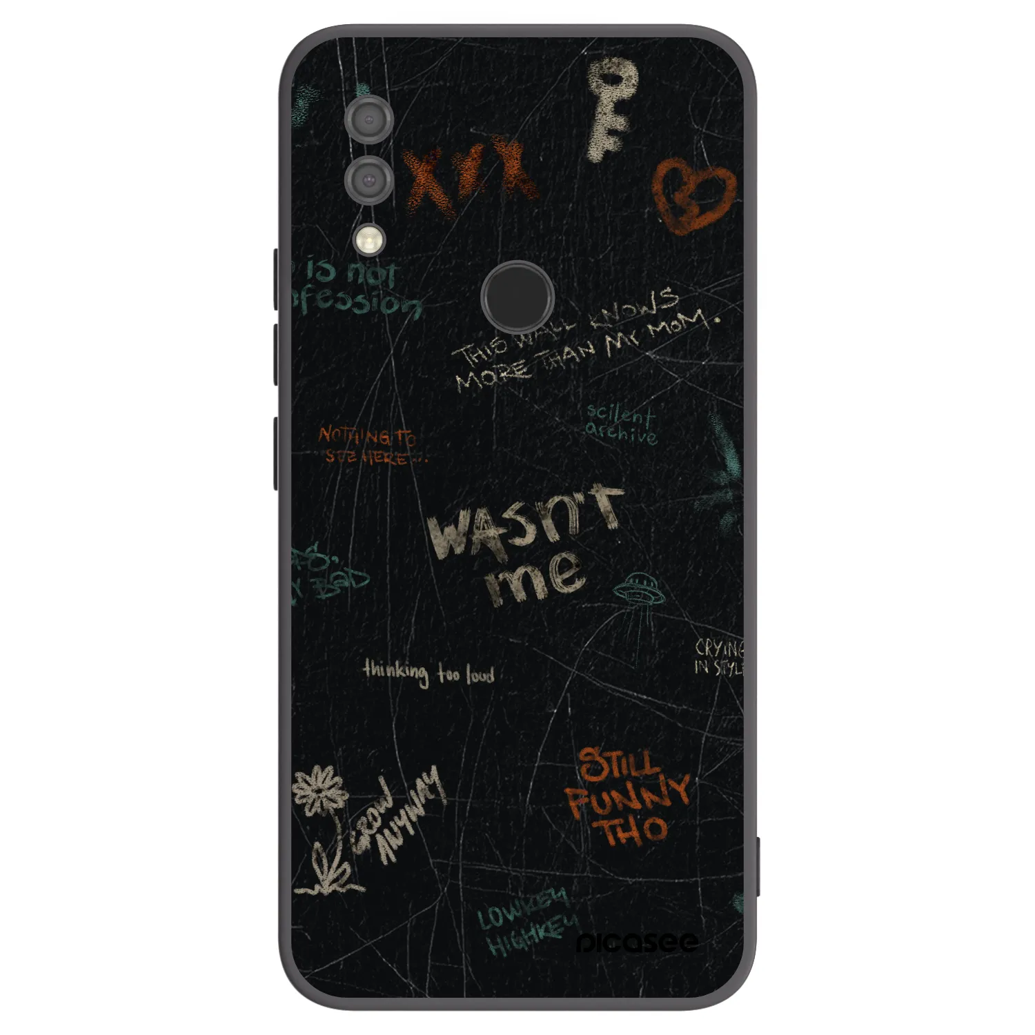 Picasee silikonski črni ovitek za Xiaomi Redmi 7 - CONFESSION