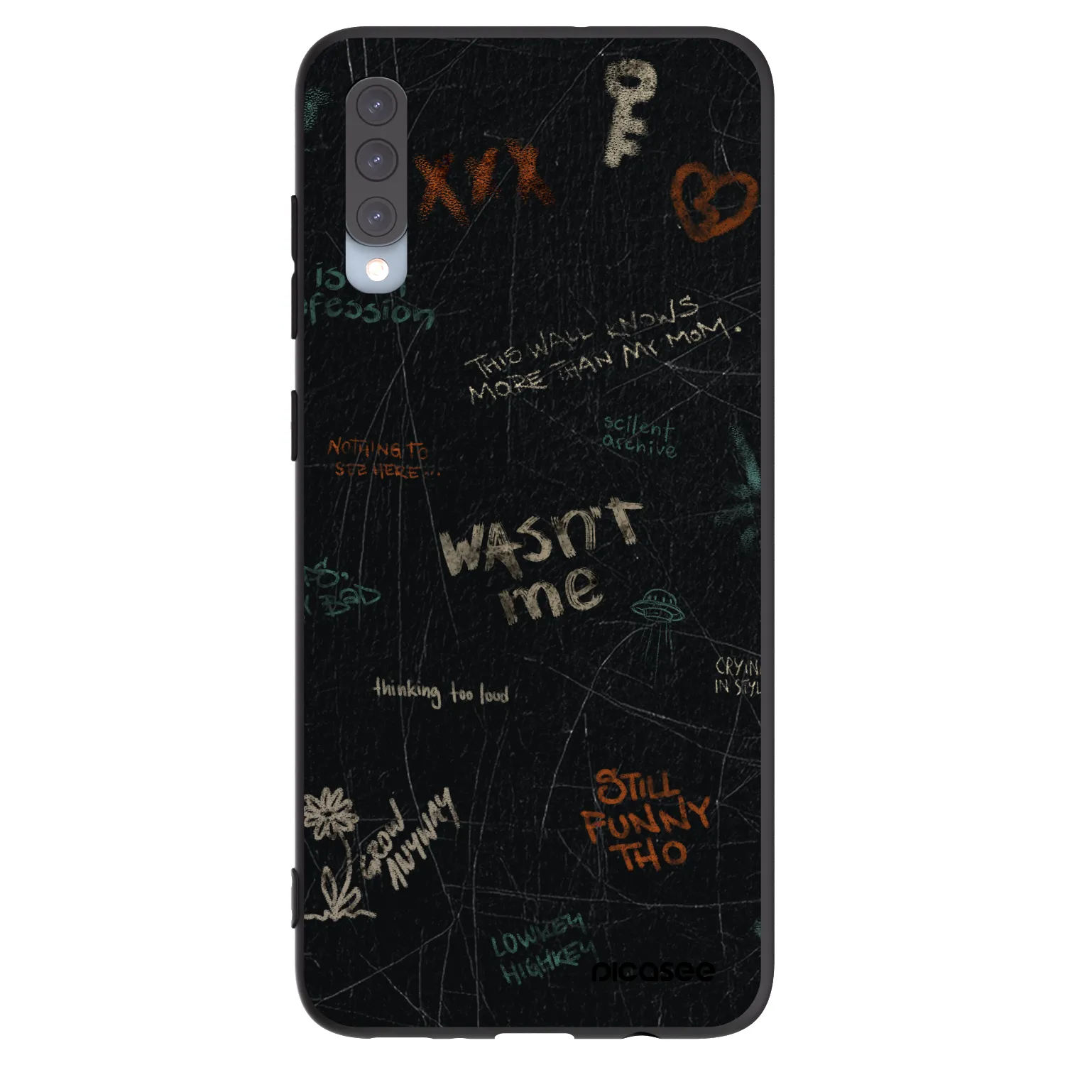 Picasee silikonski črni ovitek za Samsung Galaxy A70 A705F - CONFESSION
