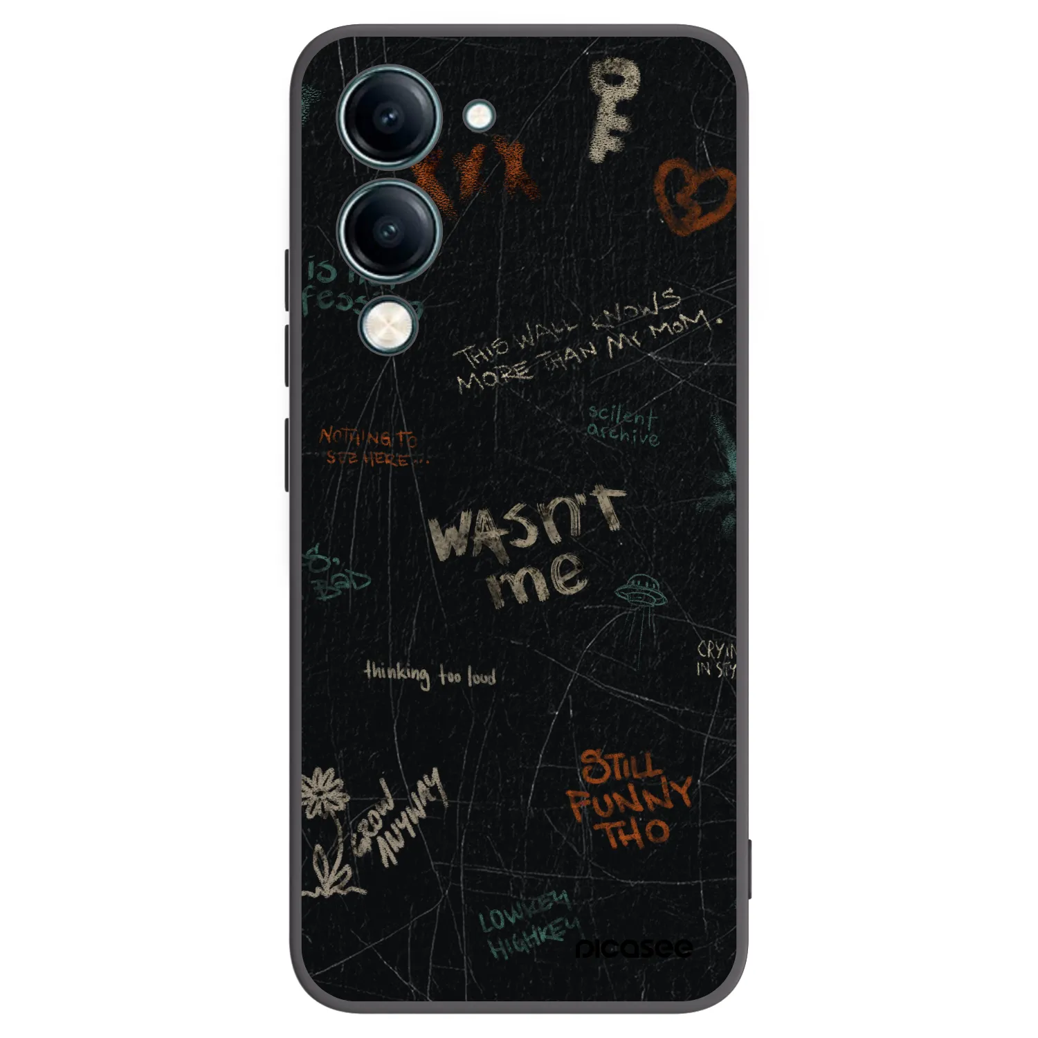 Picasee silikonski črni ovitek za Vivo Y29s 5G - CONFESSION