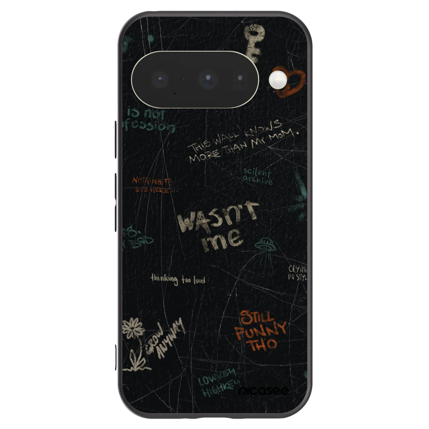 Picasee silikonski črni ovitek za Google Pixel 10 - CONFESSION