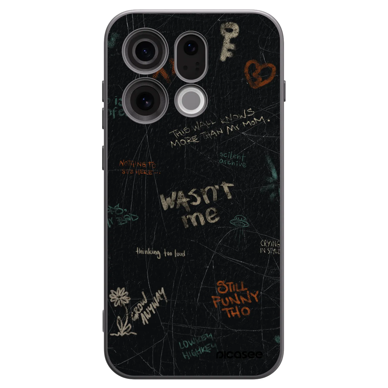 Picasee silikonski črni ovitek za OPPO Find X9 - CONFESSION