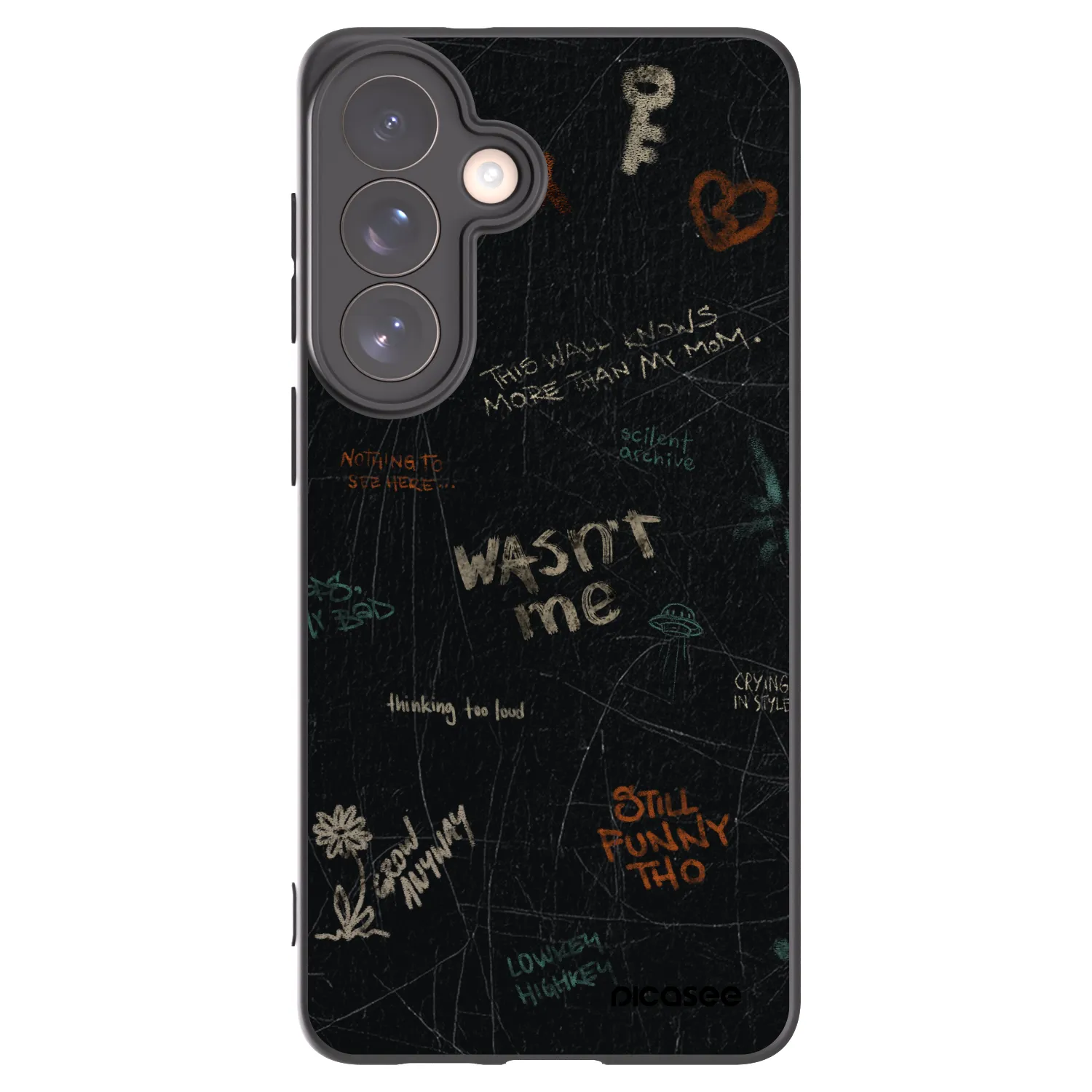 Picasee silikonski črni ovitek za Samsung Galaxy S26+ - CONFESSION