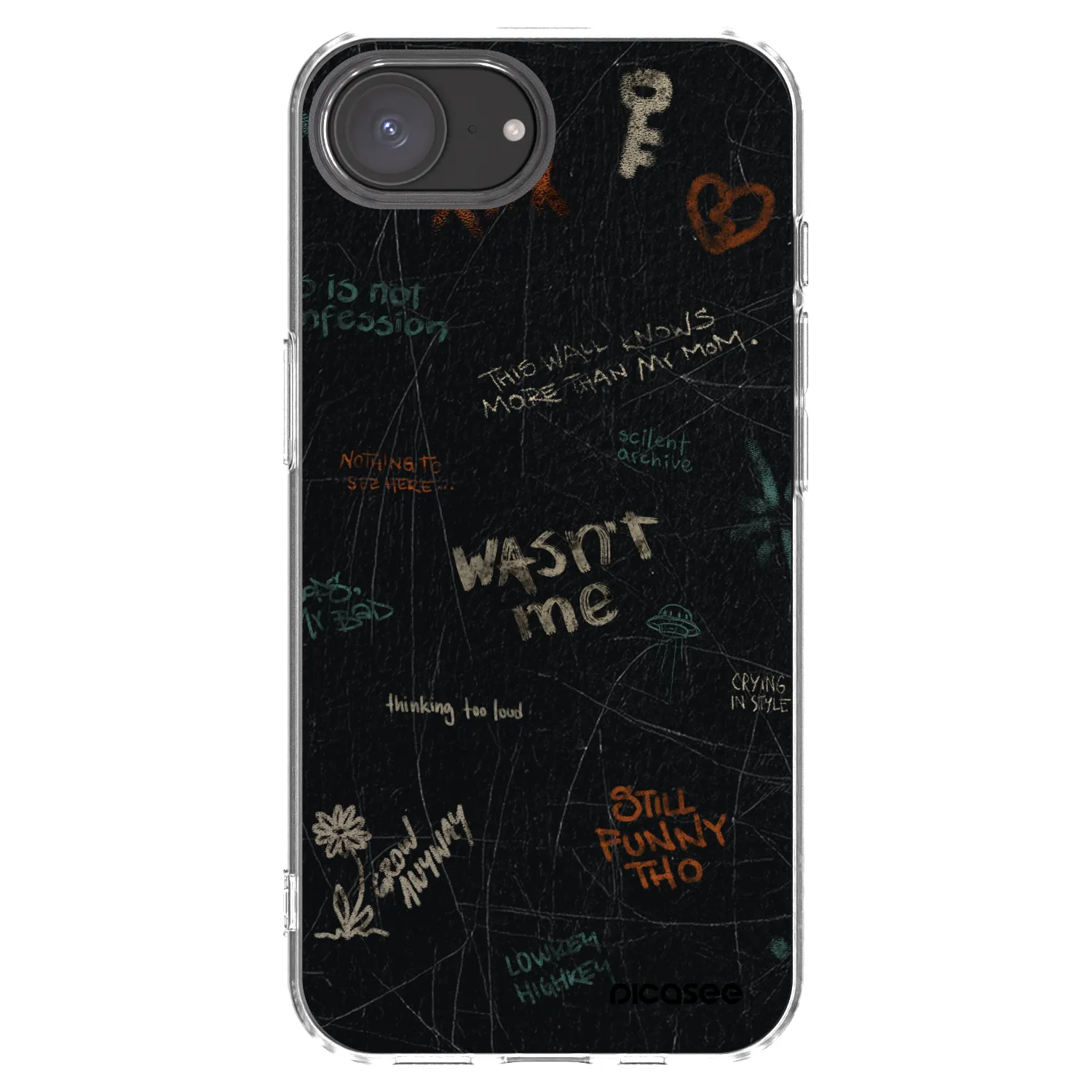 Picasee silikonski prozorni ovitek za Apple iPhone 17e - CONFESSION