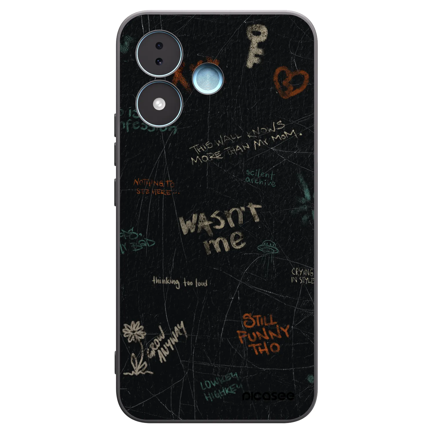 Picasee silikonski črni ovitek za Xiaomi Redmi Note 17 5G - CONFESSION