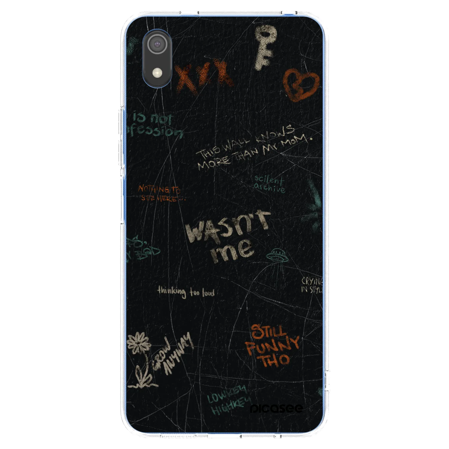 Picasee silikonski prozorni ovitek za Xiaomi Redmi 7A - CONFESSION