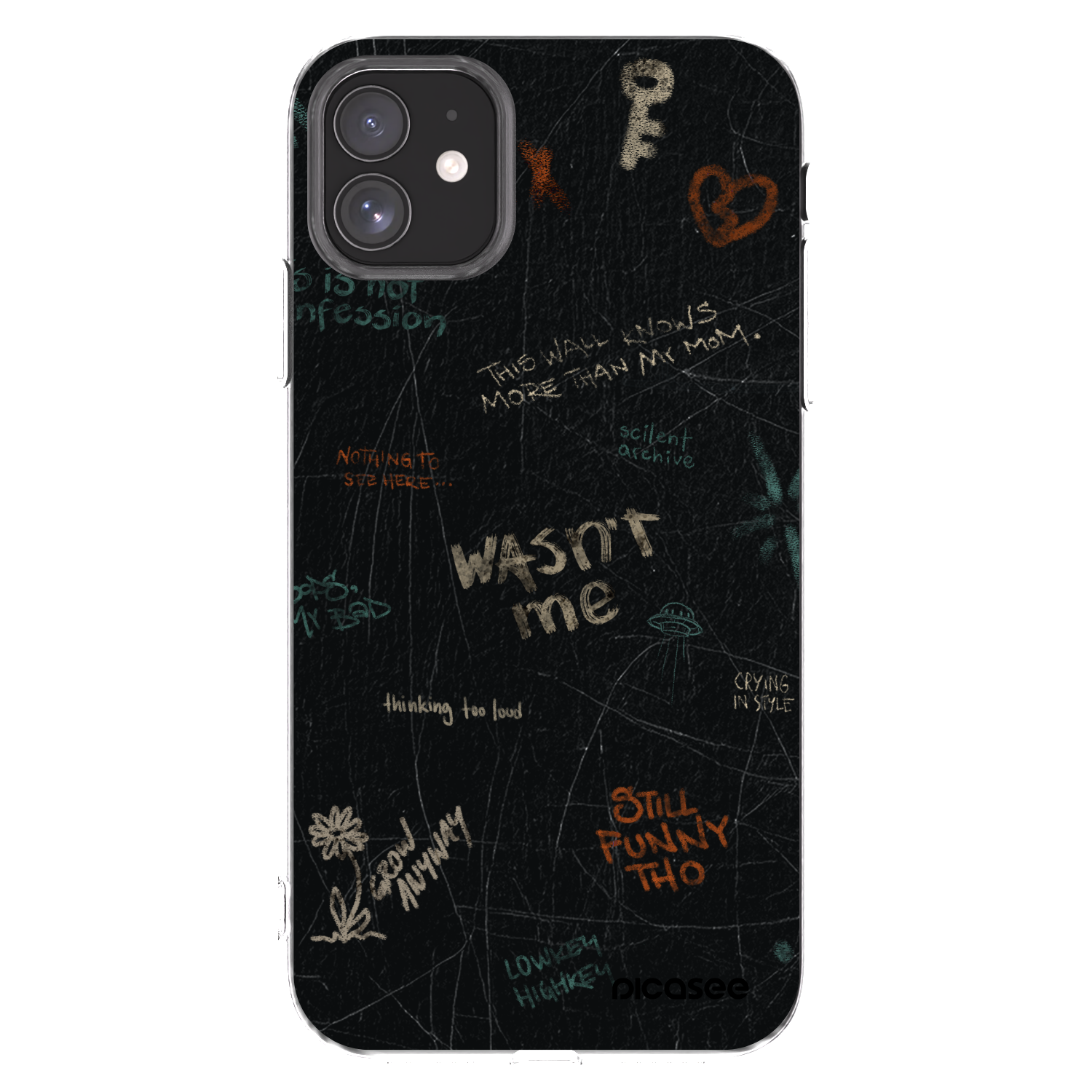 Picasee silikonski prozorni ovitek za Apple iPhone 11 - CONFESSION