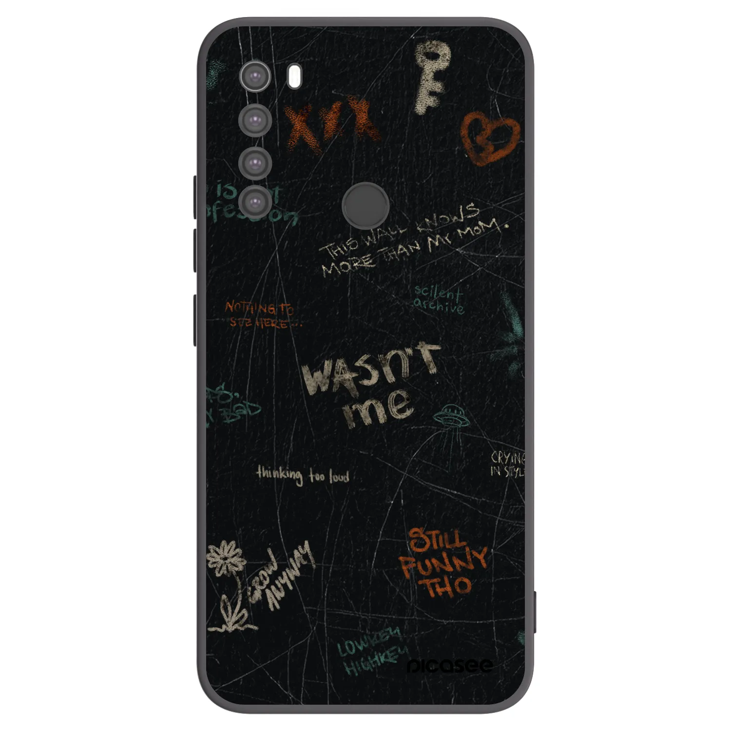 Picasee silikonski črni ovitek za Xiaomi Redmi Note 8 - CONFESSION